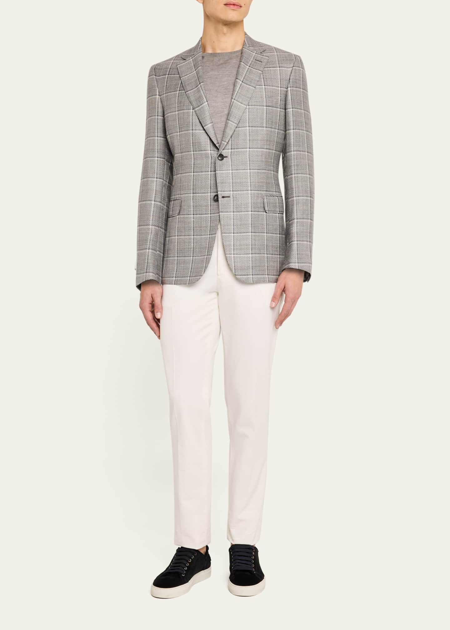 Brioni Men's Cashmere-Blend Plaid Sport Coat Image 2 of 8