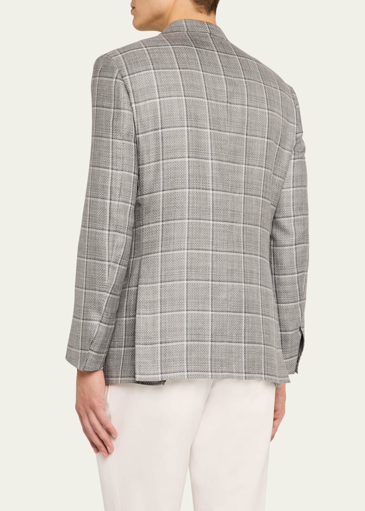 Brioni Men's Cashmere-Blend Plaid Sport Coat Image 3 of 8