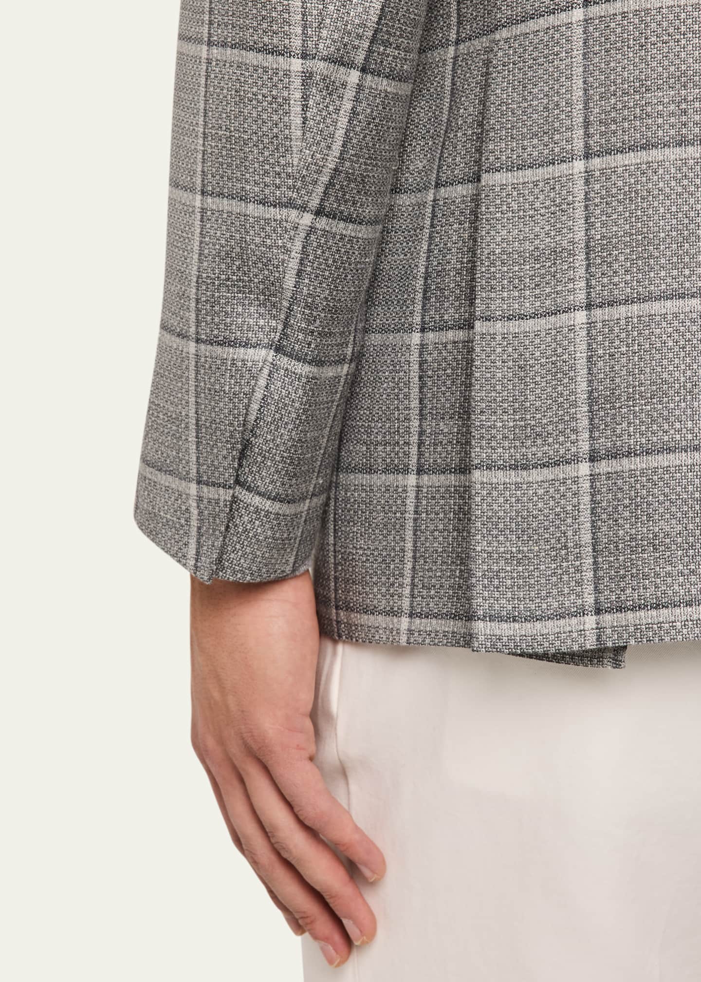 Brioni Men's Cashmere-Blend Plaid Sport Coat Image 8 of 8