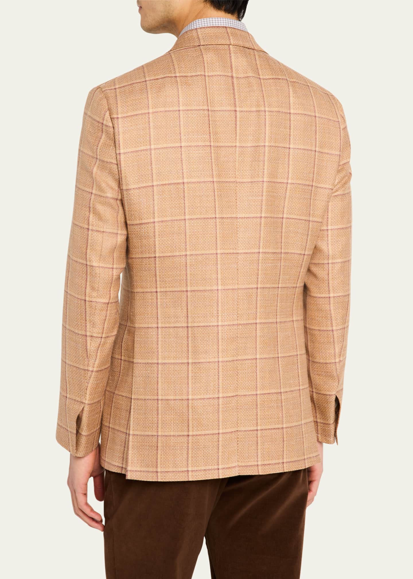 Brioni Men's Cashmere-Blend Plaid Sport Coat Image 3 of 8