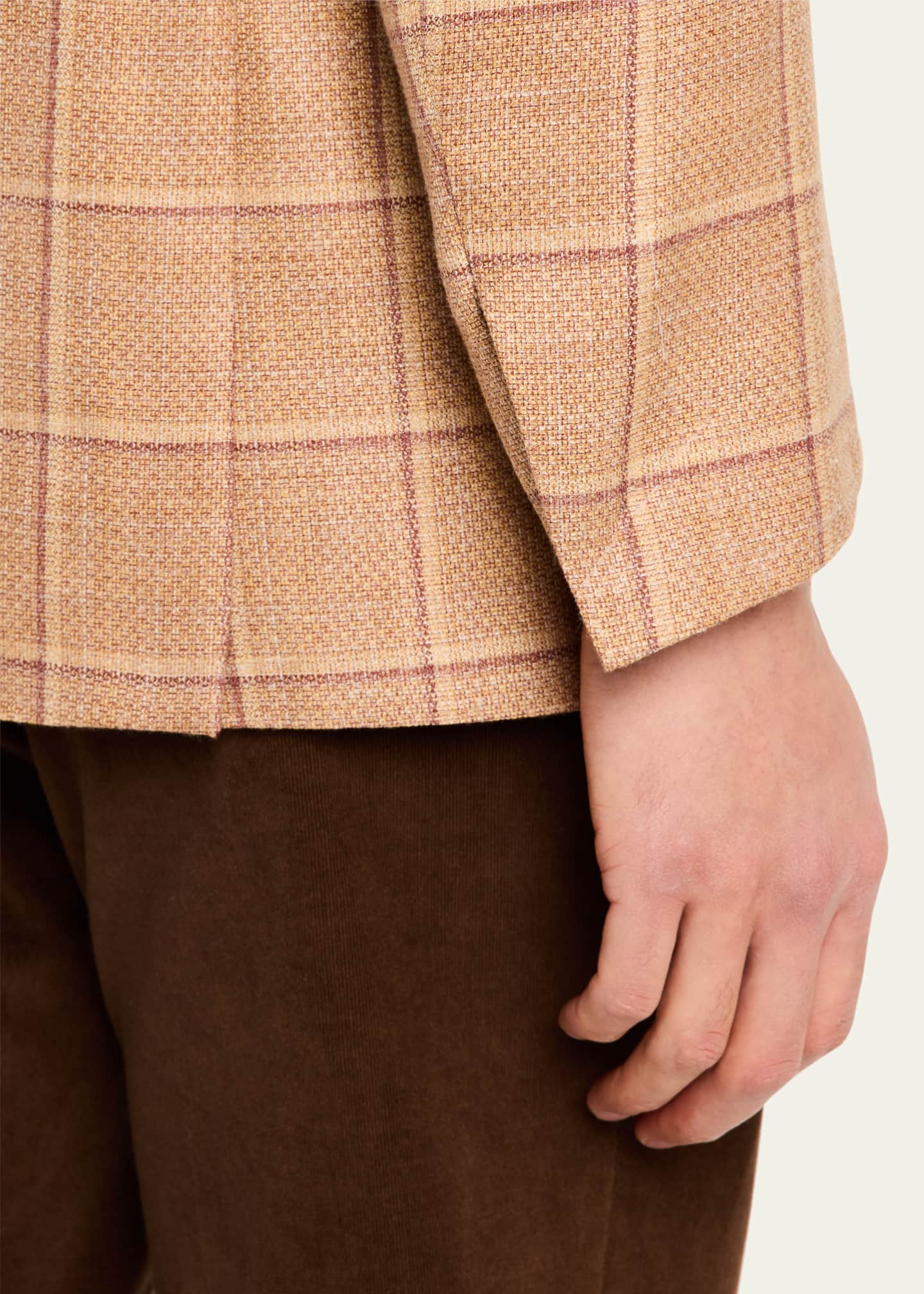 Brioni Men's Cashmere-Blend Plaid Sport Coat Image 8 of 8