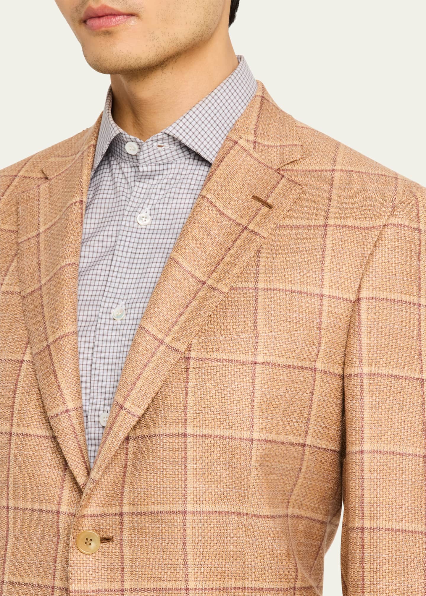 Brioni Men's Cashmere-Blend Plaid Sport Coat Image 5 of 8