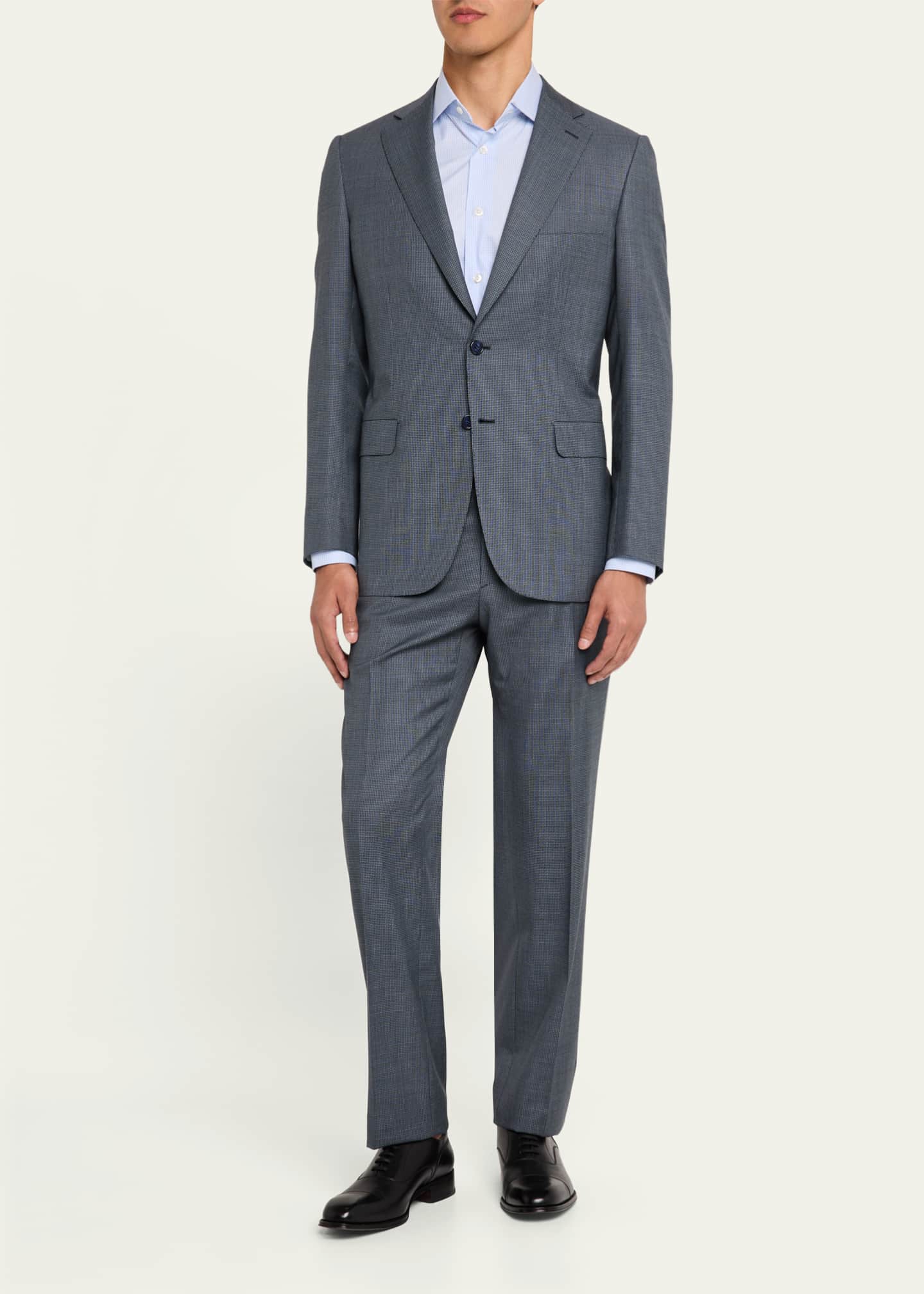 Brioni Men's Mini-Stitch Textured Wool Suit Image 2 of 8