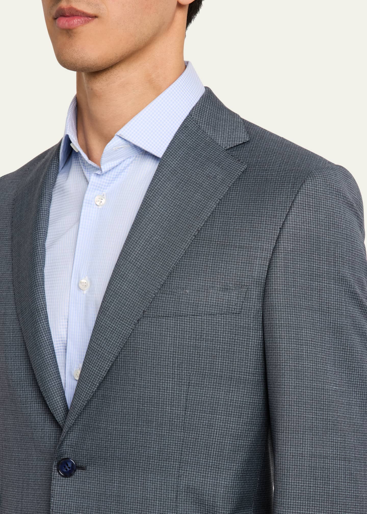Brioni Men's Mini-Stitch Textured Wool Suit Image 6 of 8