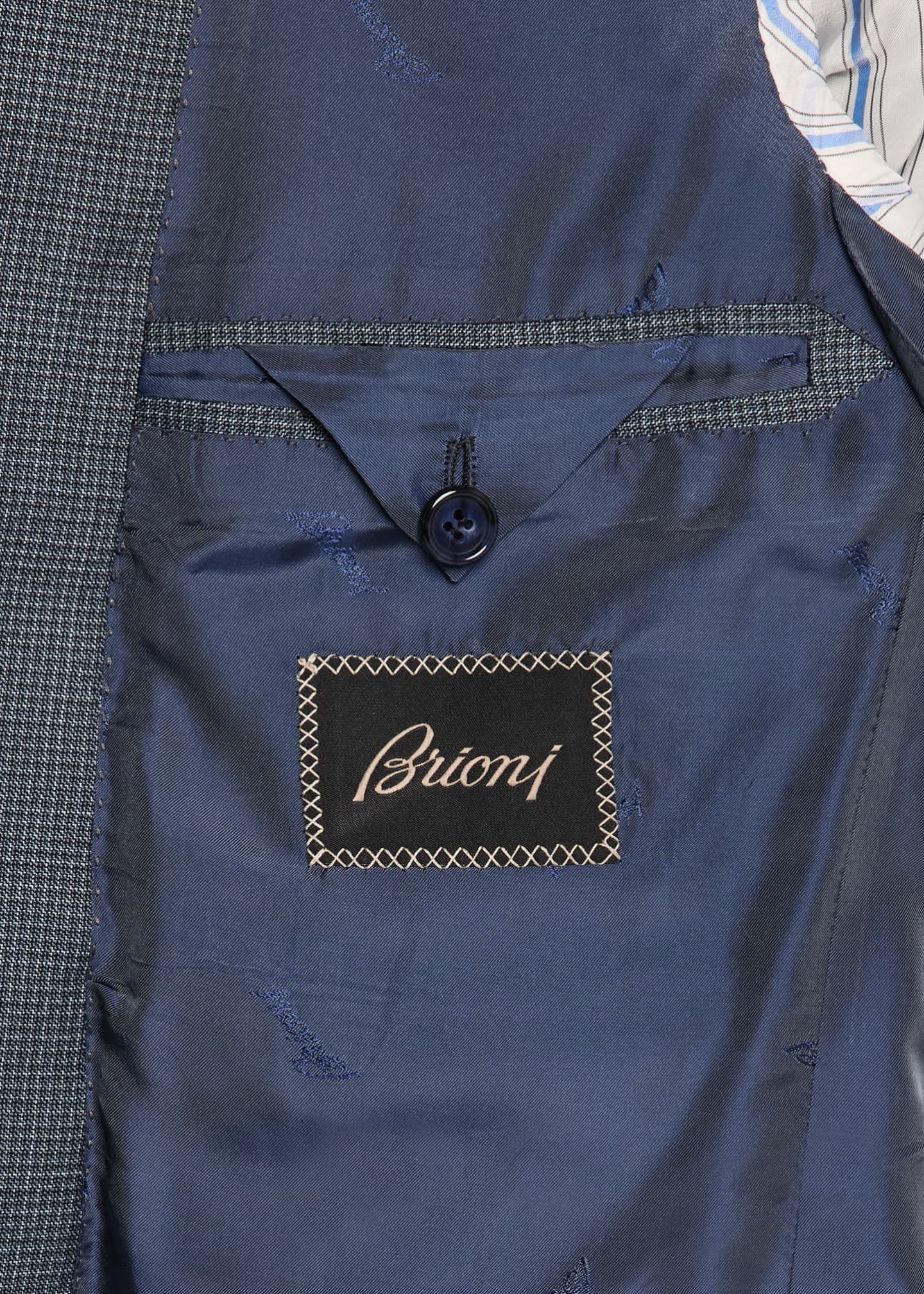 Brioni Men's Mini-Stitch Textured Wool Suit Image 7 of 8