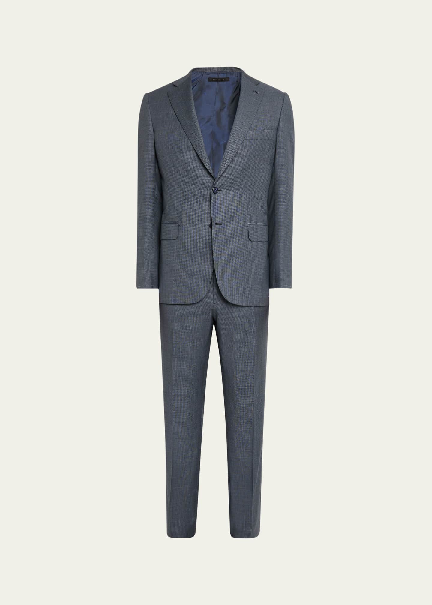 Brioni Men's Mini-Stitch Textured Wool Suit Image 1 of 8