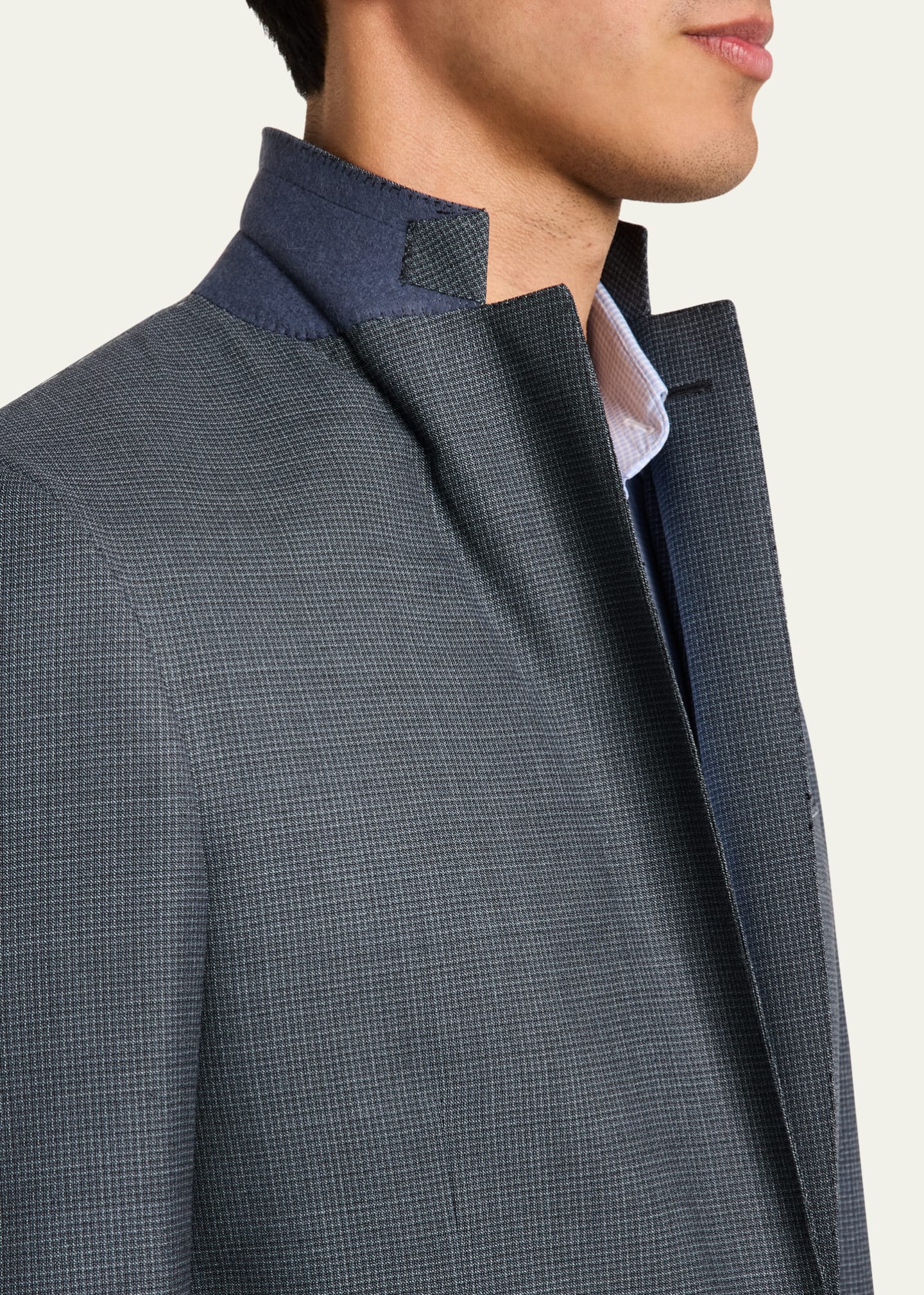 Brioni Men's Mini-Stitch Textured Wool Suit Image 8 of 8