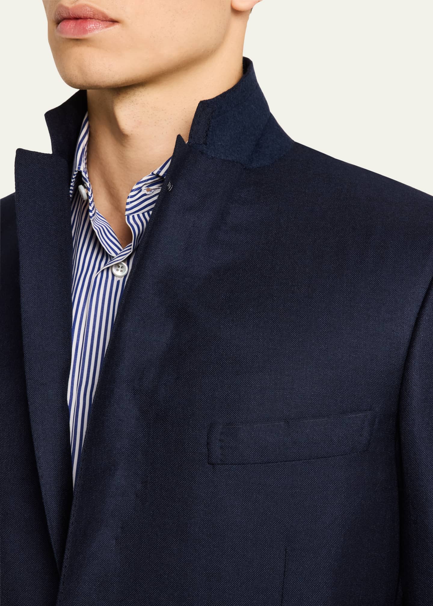 Brioni Men's Textured Cashmere-Silk Sport Coat Image 7 of 8