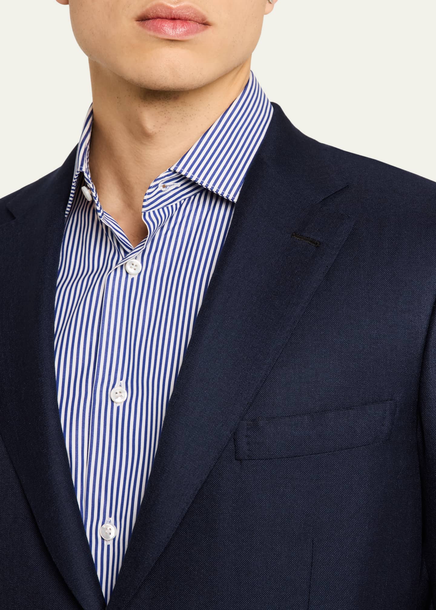 Brioni Men's Textured Cashmere-Silk Sport Coat Image 5 of 8