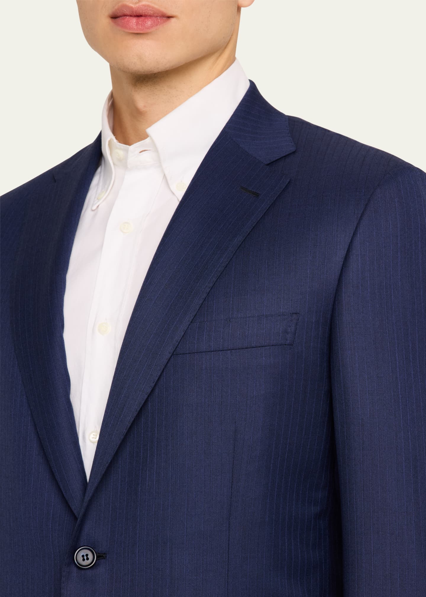 Brioni Men's Brunico Tonal Striped Suit Image 6 of 8