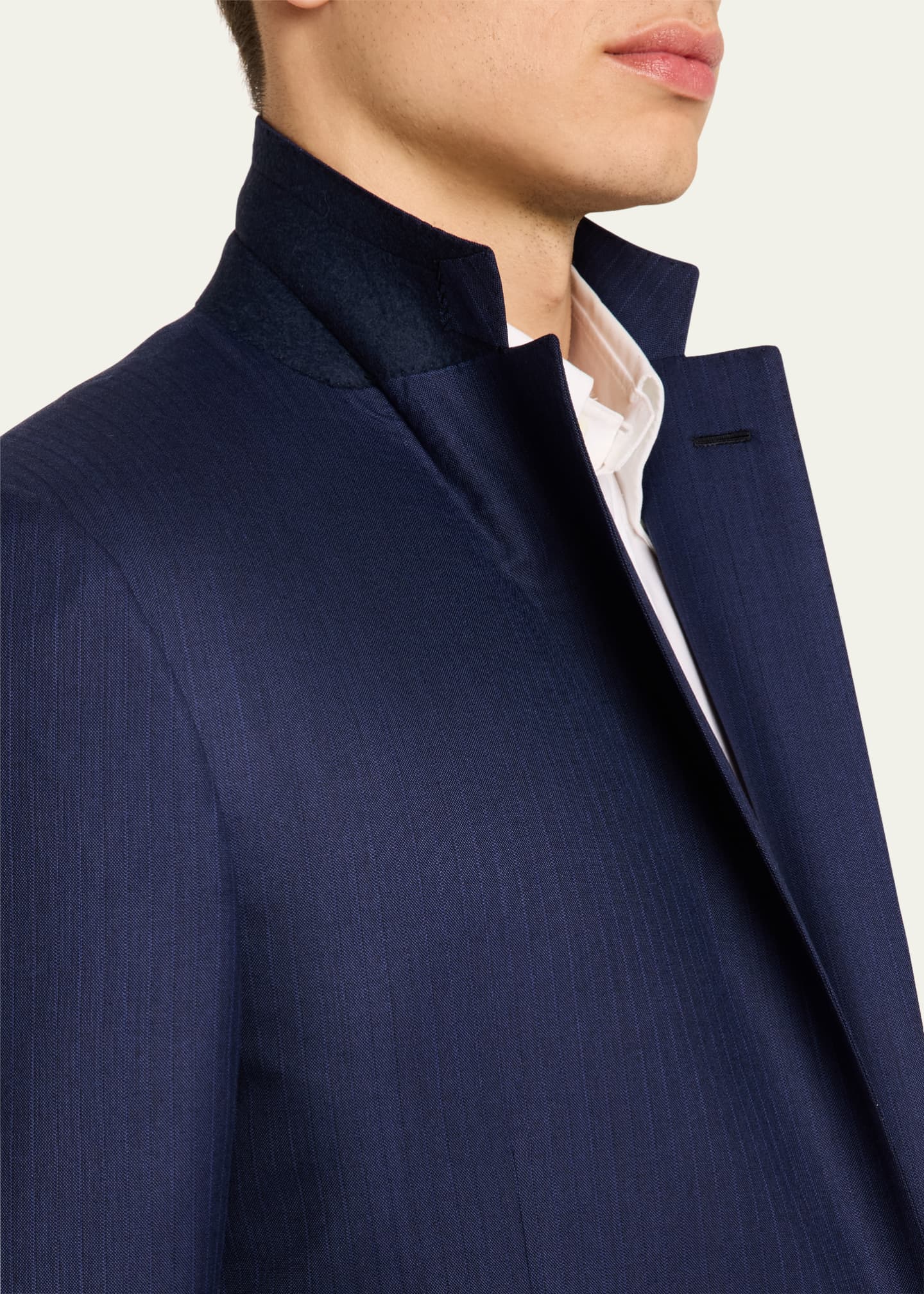 Brioni Men's Brunico Tonal Striped Suit Image 8 of 8