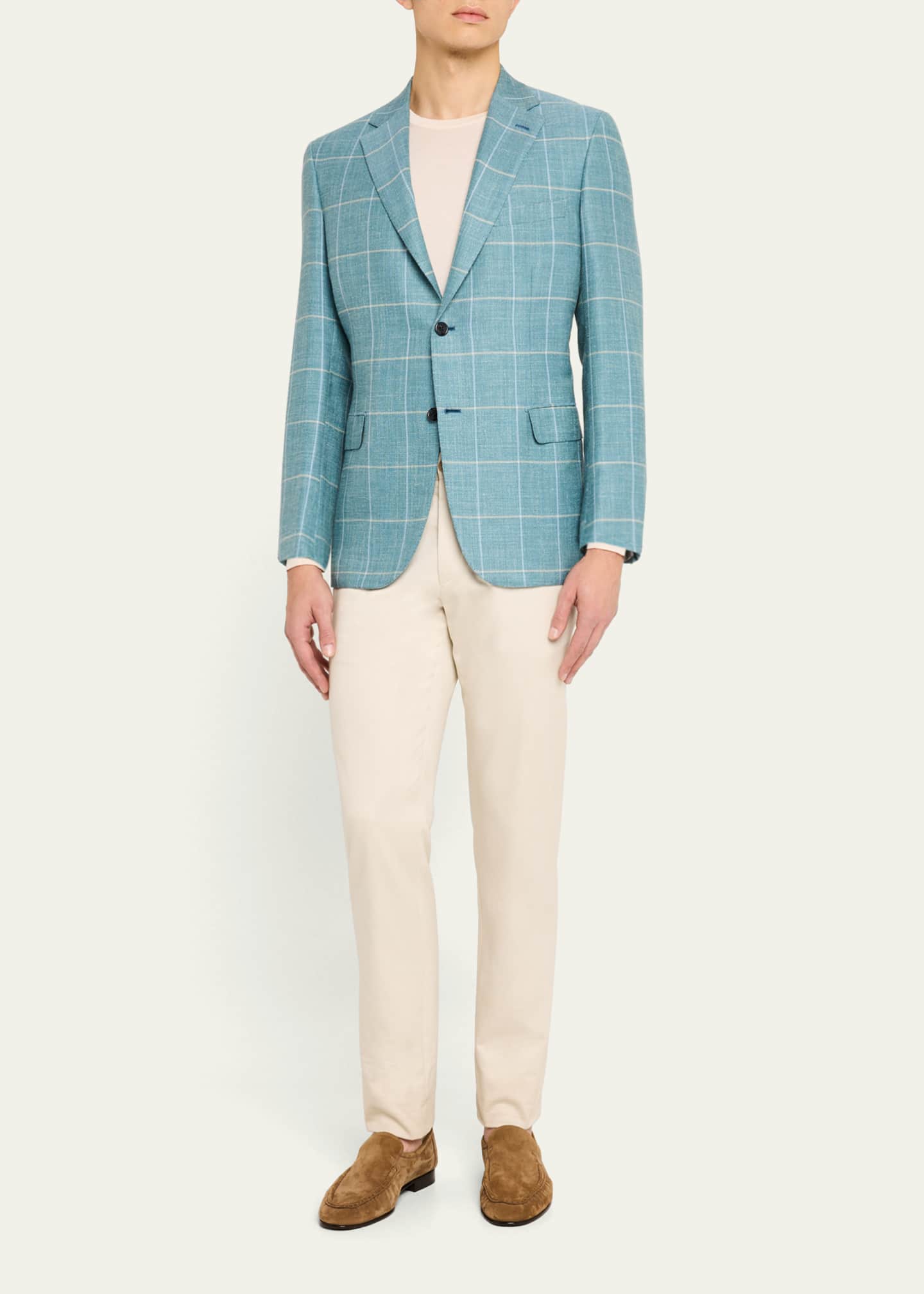 Brioni Men's Windowpane Sport Coat Image 2 of 8