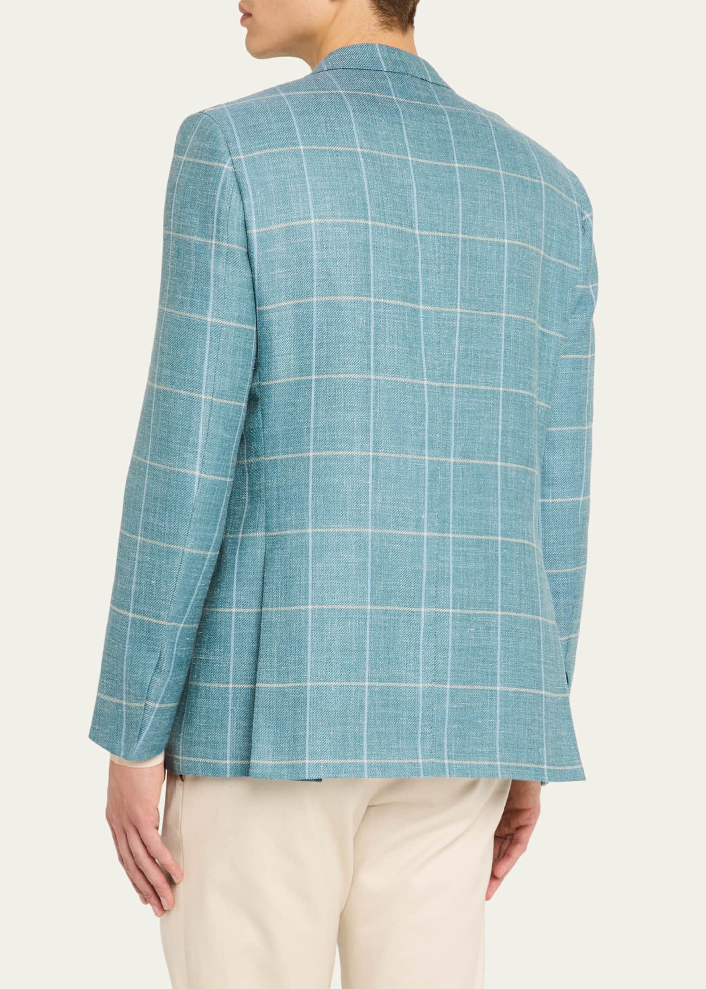 Brioni Men's Windowpane Sport Coat Image 3 of 8