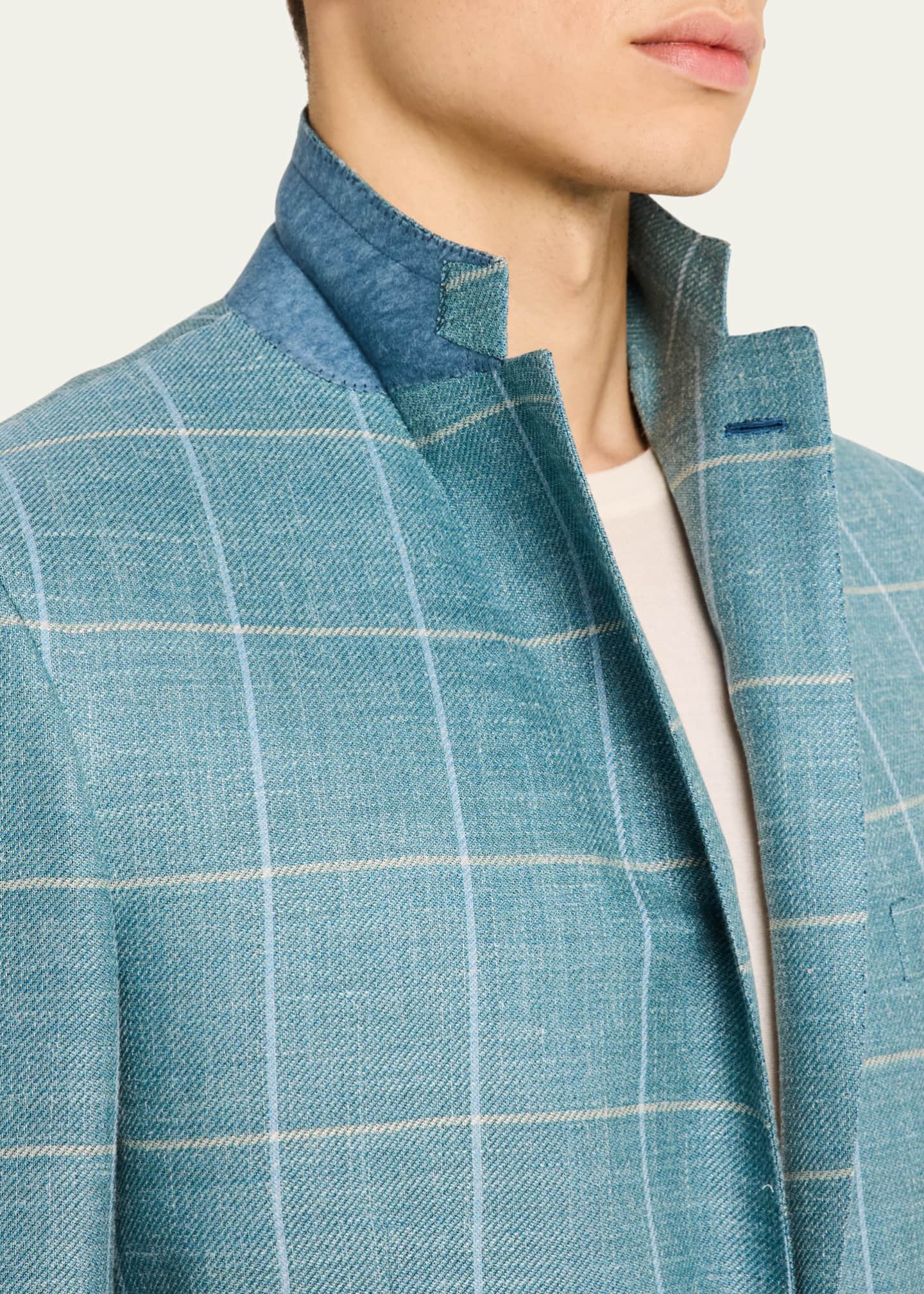 Brioni Men's Windowpane Sport Coat Image 7 of 8