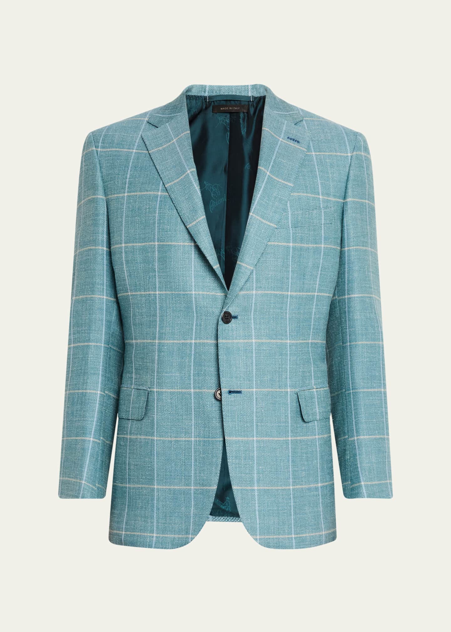Brioni Men's Windowpane Sport Coat Image 1 of 8