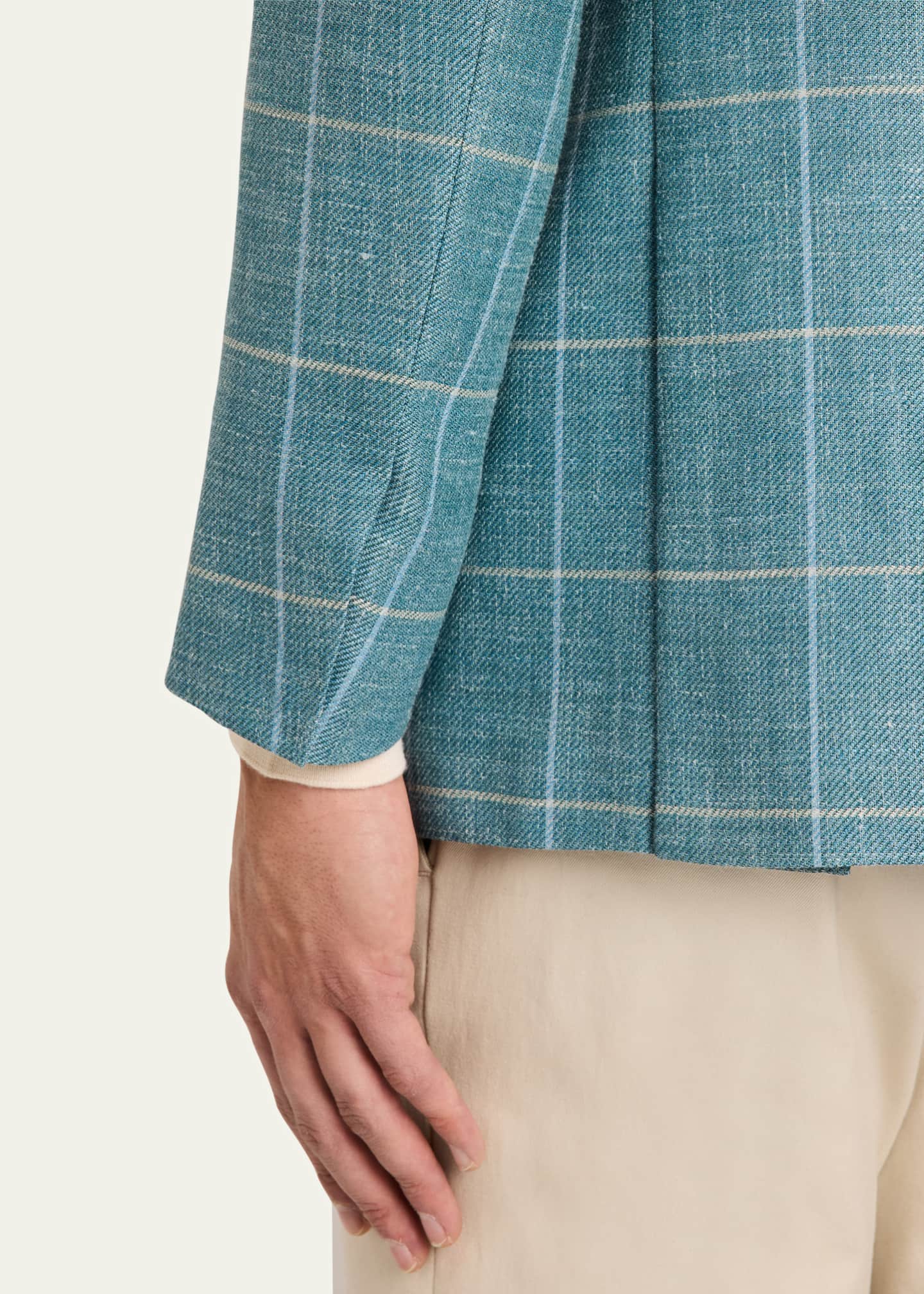 Brioni Men's Windowpane Sport Coat Image 8 of 8