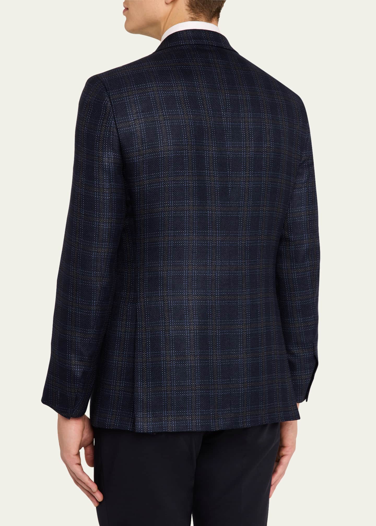 Brioni Men's Enlarged Check Sport Coat Image 3 of 7