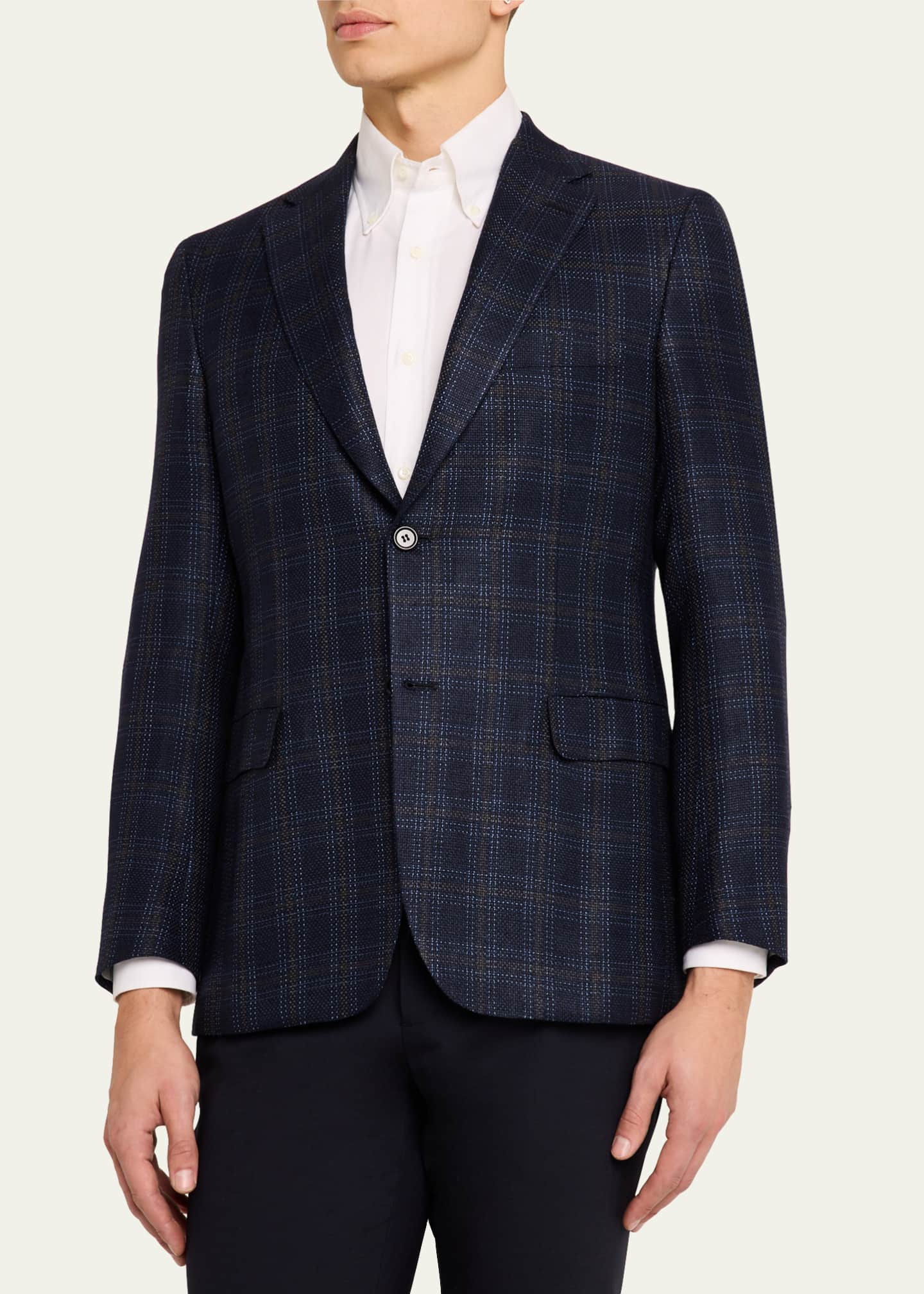 Brioni Men's Enlarged Check Sport Coat Image 4 of 7