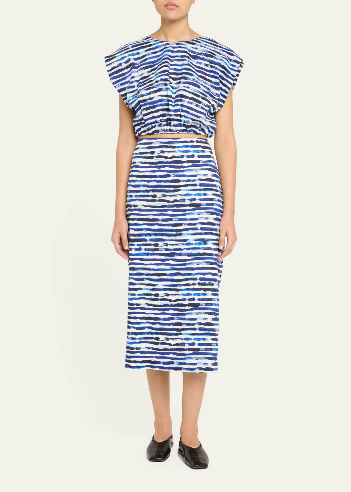 A.L.C. Phoebe Stripe Pencil Skirt Image 2 of 5