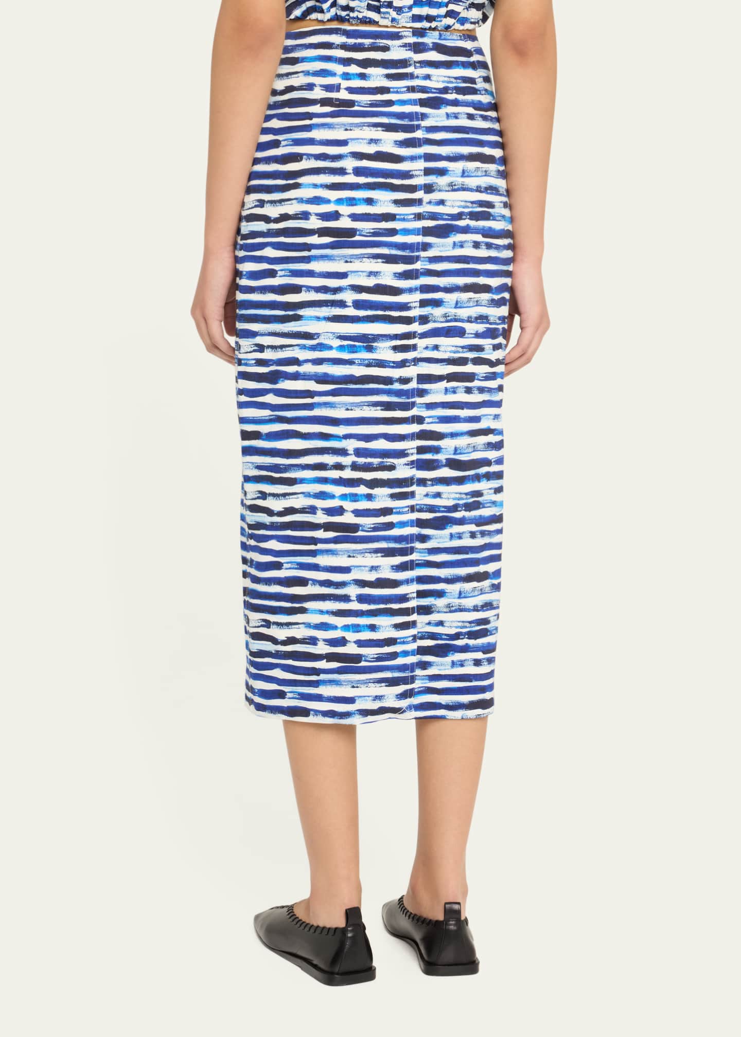 A.L.C. Phoebe Stripe Pencil Skirt Image 3 of 5