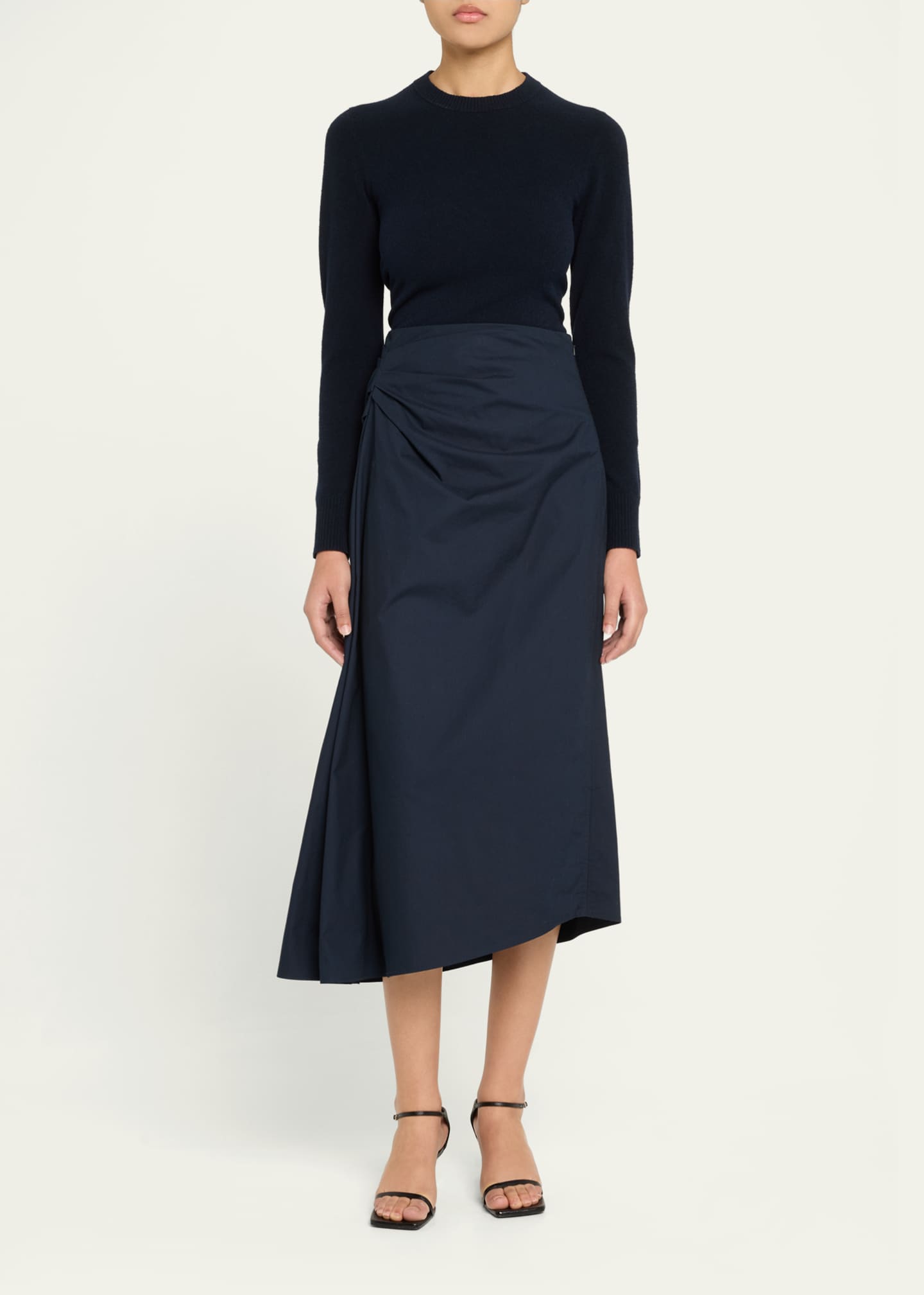 A.L.C. Tessa Ruched Midi Skirt Image 2 of 5