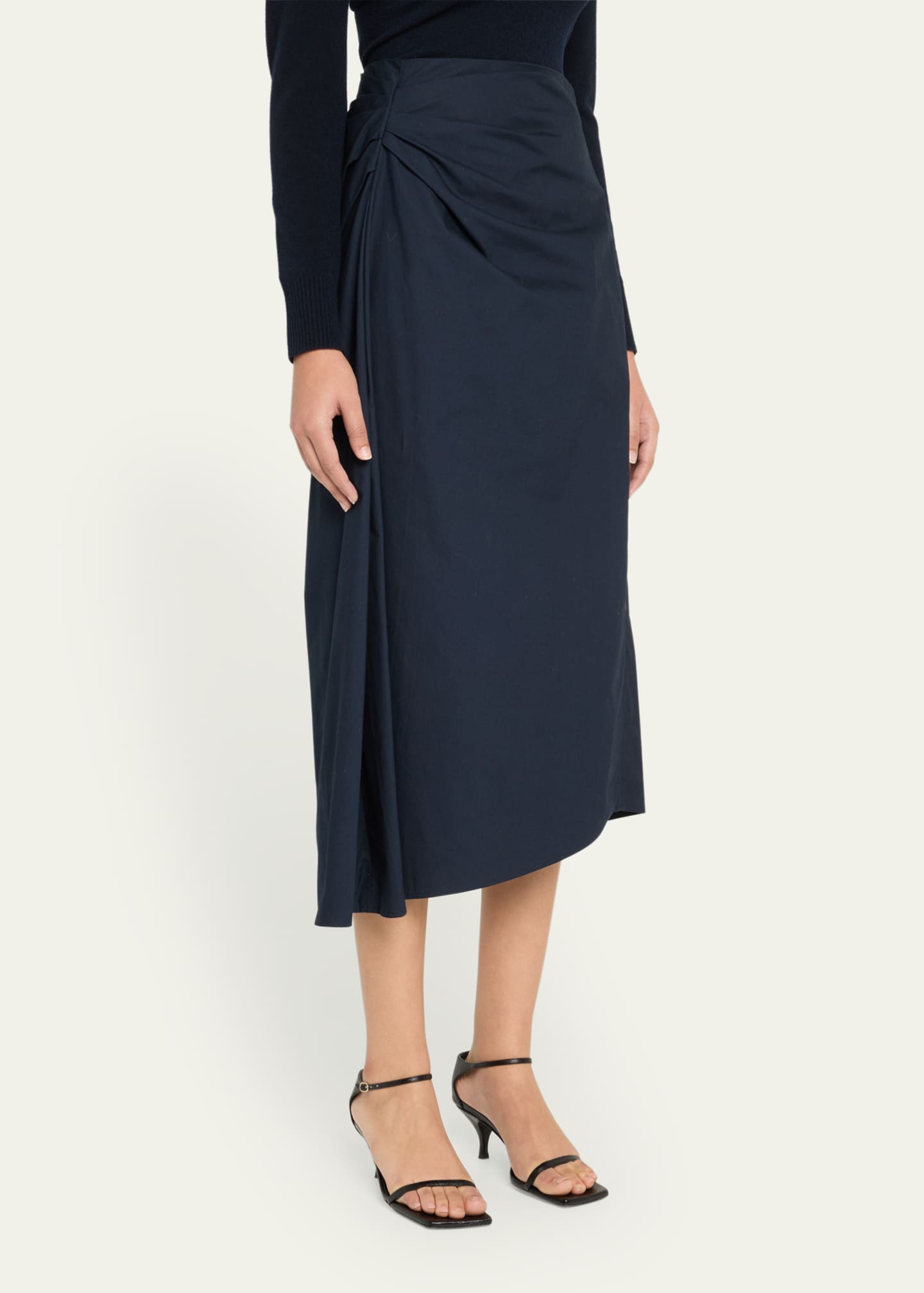 A.L.C. Tessa Ruched Midi Skirt Image 4 of 5