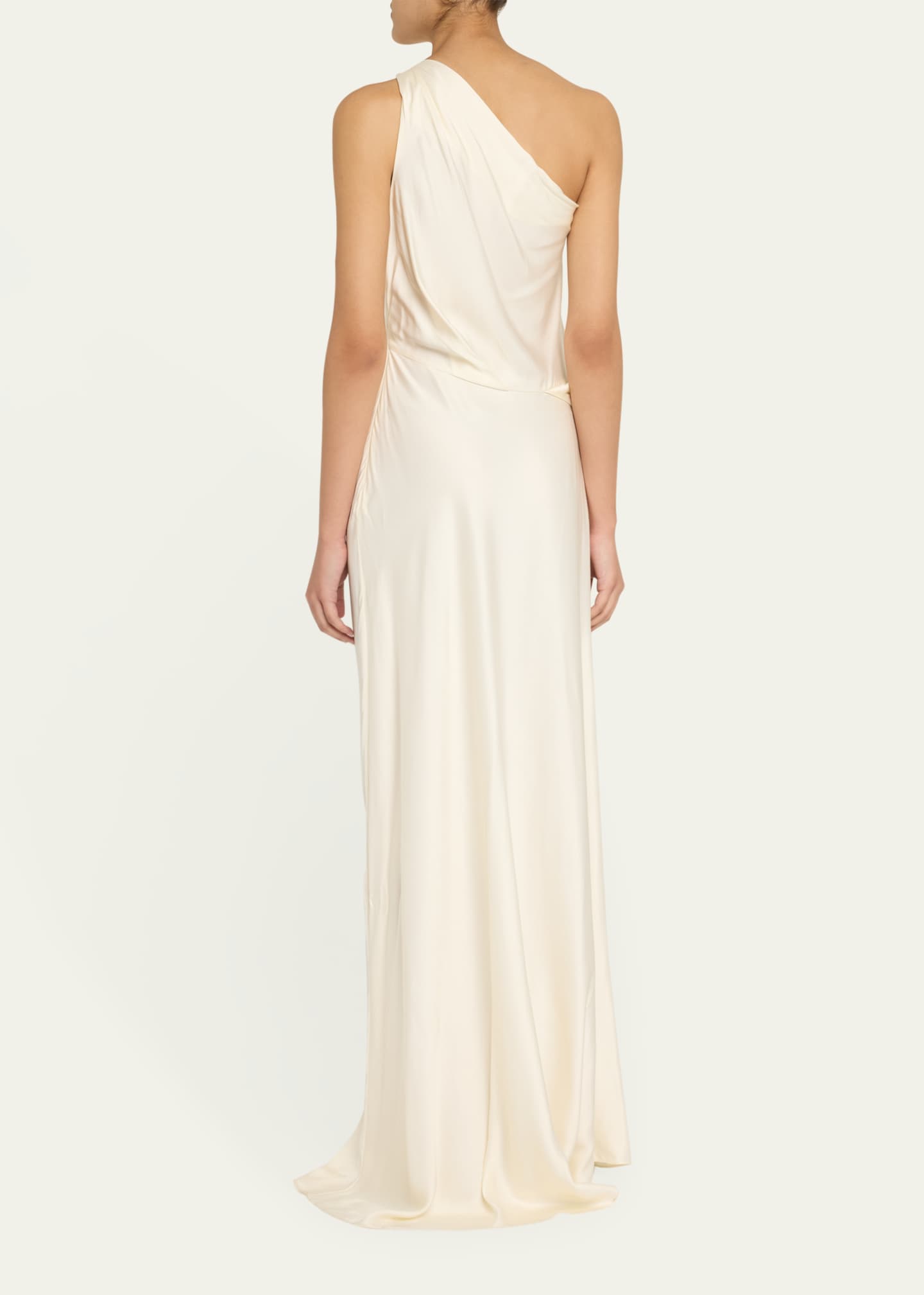 Aster One-Shoulder Satin Gown