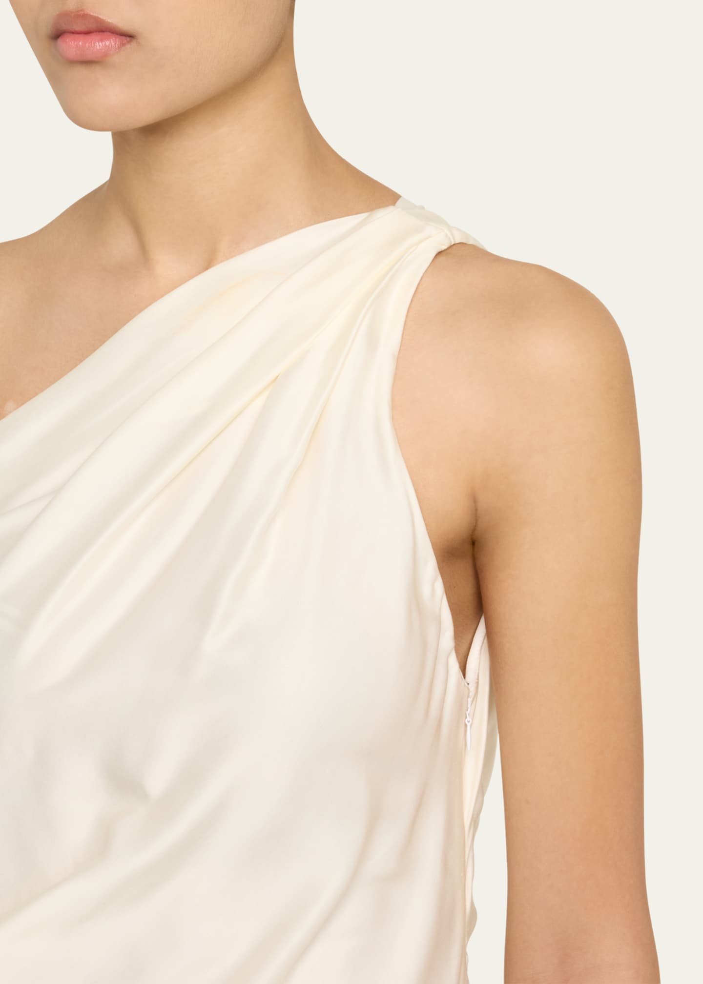 Aster One-Shoulder Satin Gown