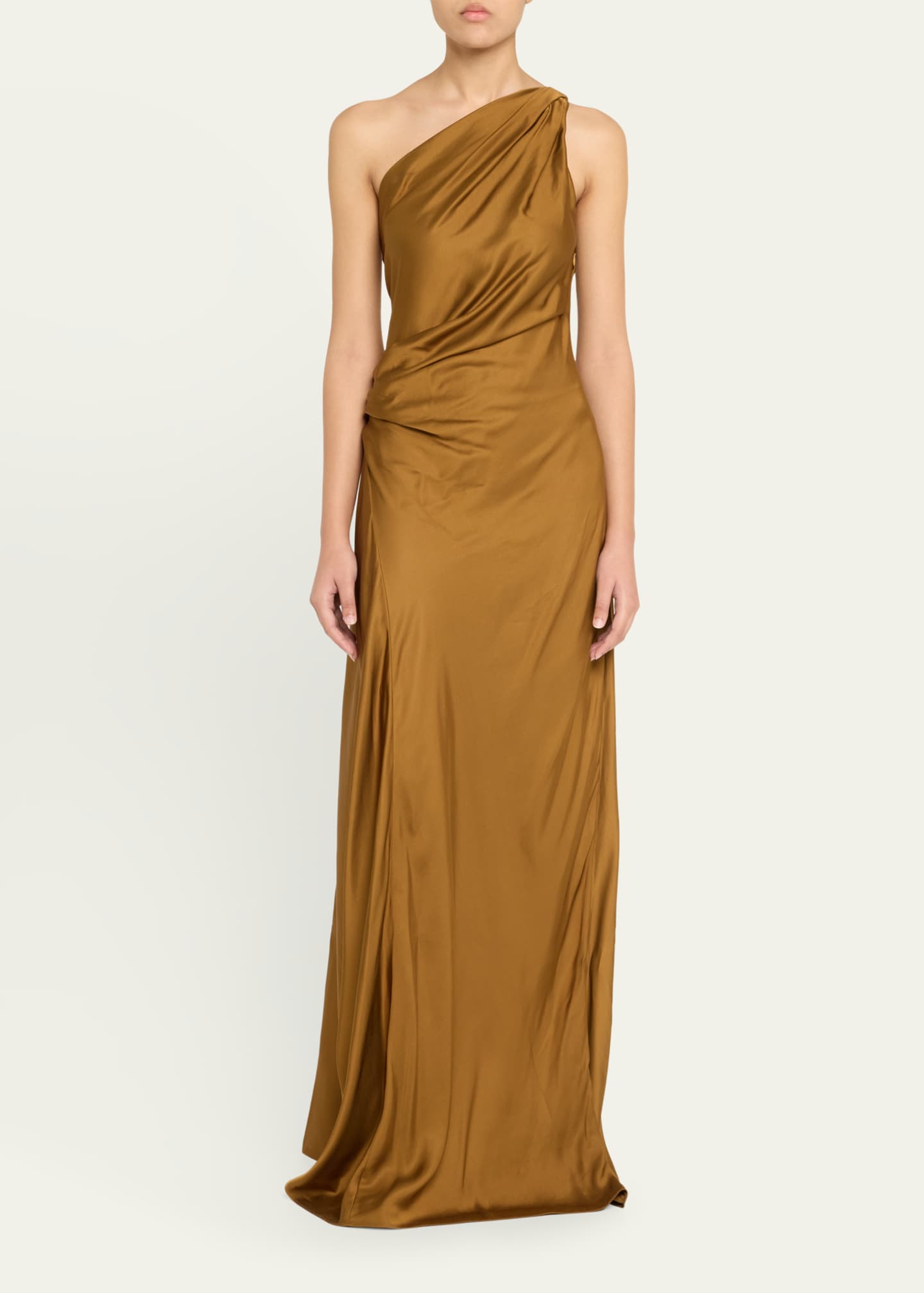 A.L.C. Aster One-Shoulder Satin Gown Image 2 of 5