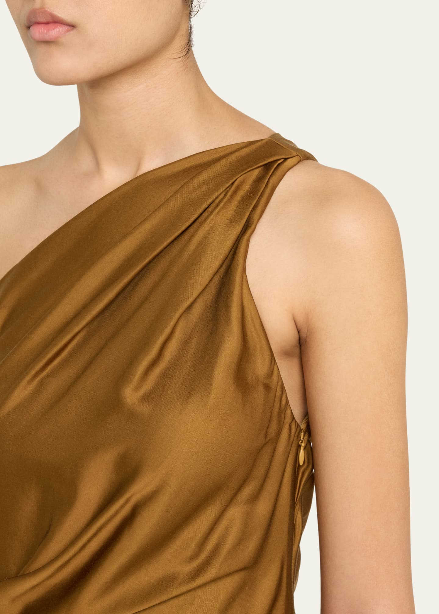 A.L.C. Aster One-Shoulder Satin Gown Image 5 of 5