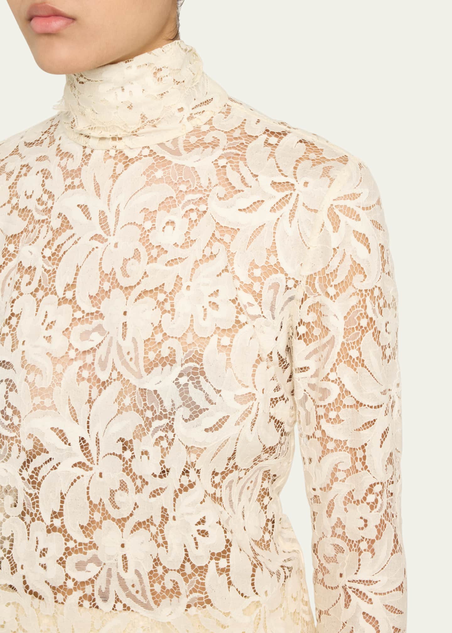 A.L.C. Indy Lace Turtleneck Top Image 5 of 5