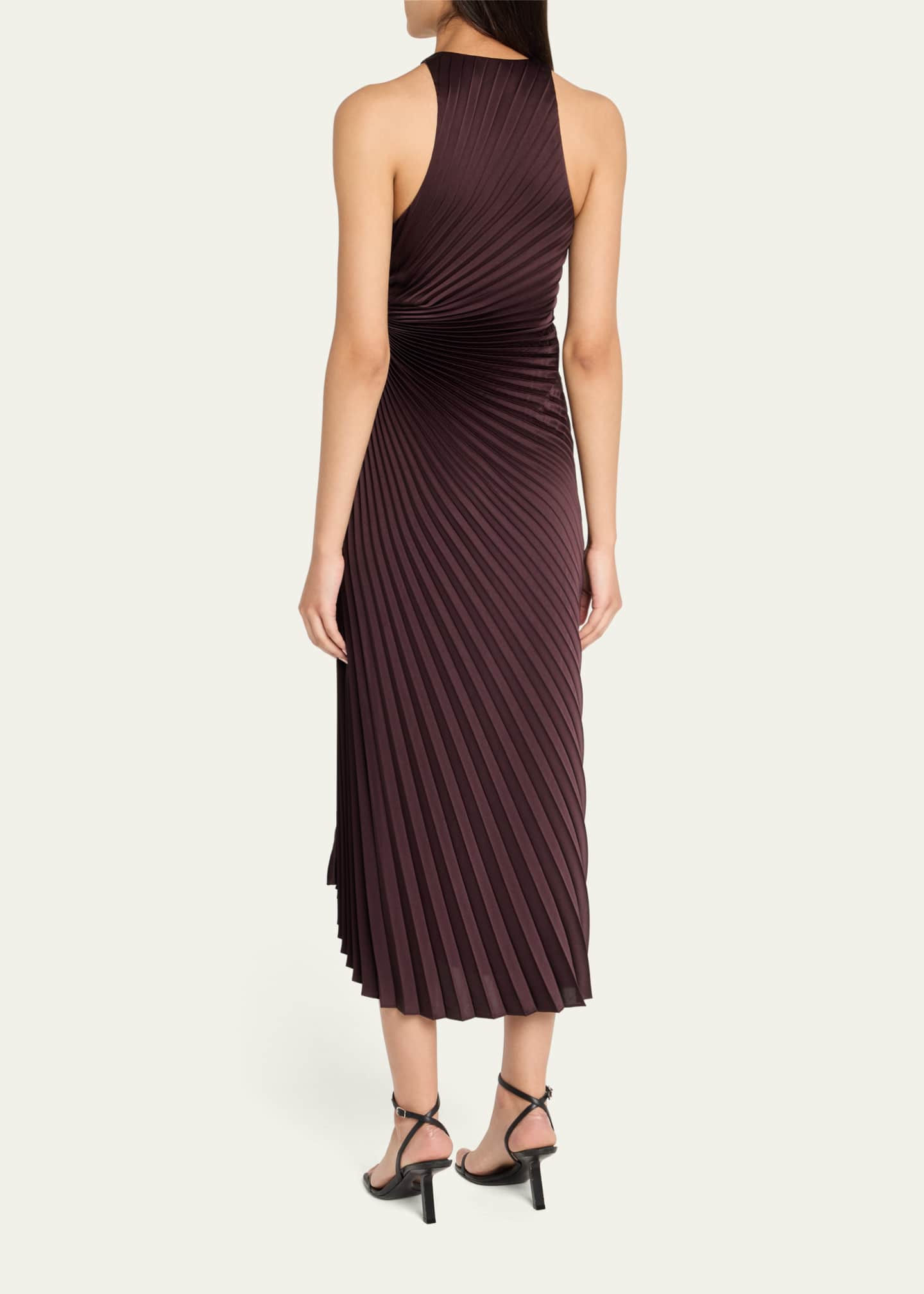 reagan satin pleated midi dress A.L.C. Reagan Dress