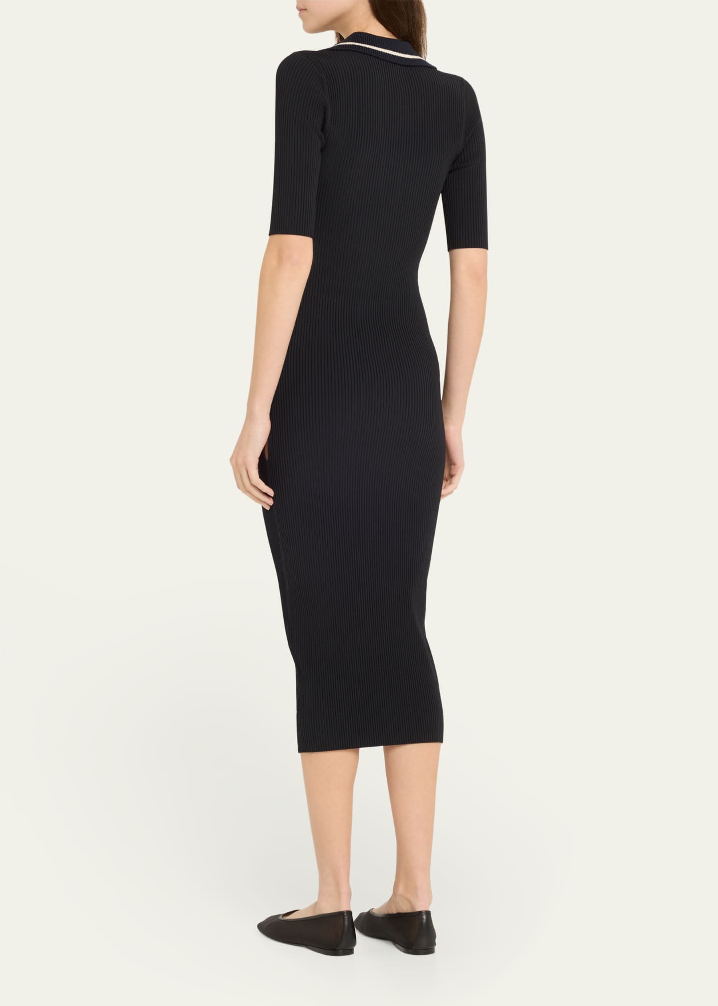 A.L.C. Darcy Stripe Bodycon Midi Dress Image 3 of 5