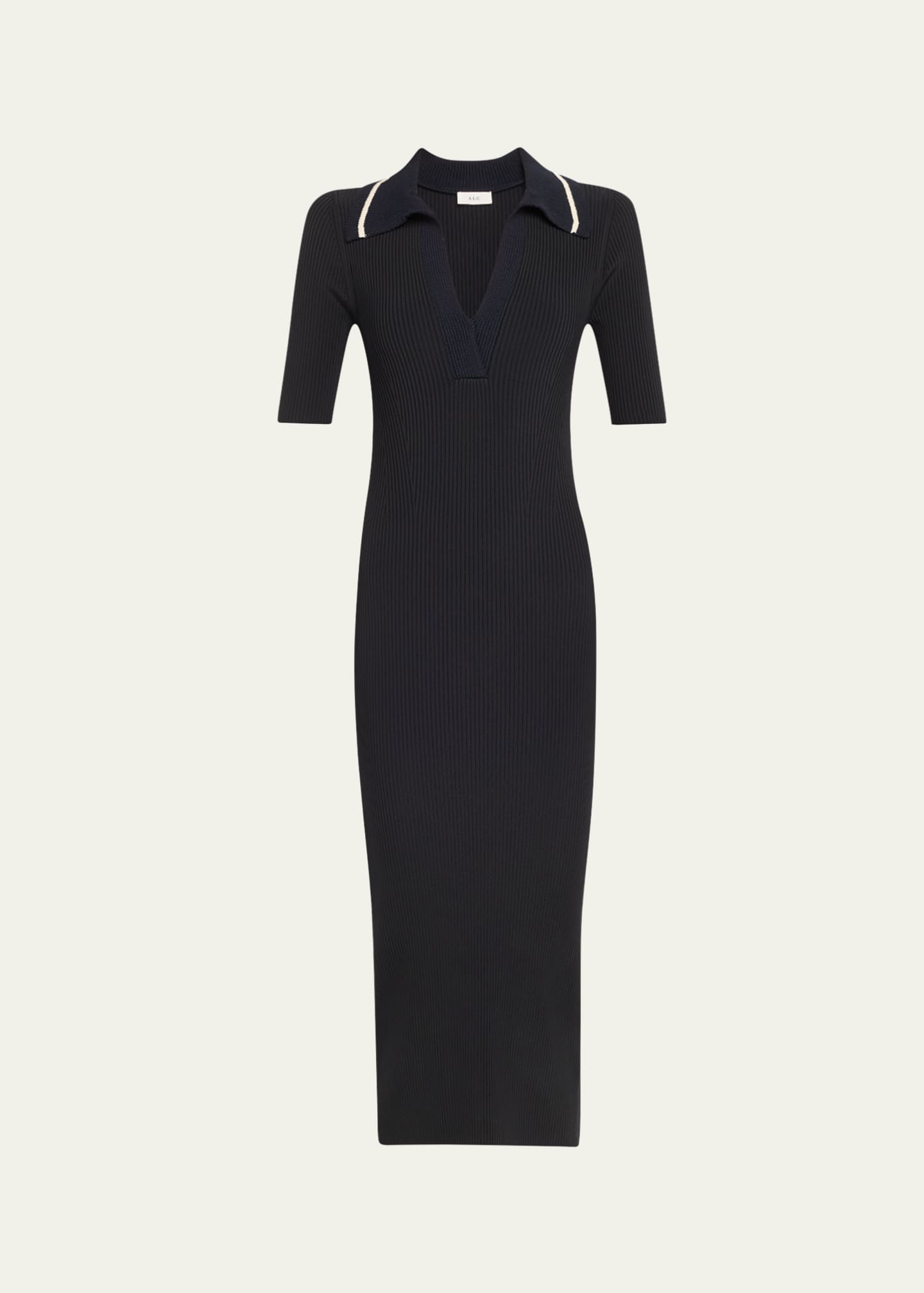 A.L.C. Darcy Stripe Bodycon Midi Dress Image 1 of 5