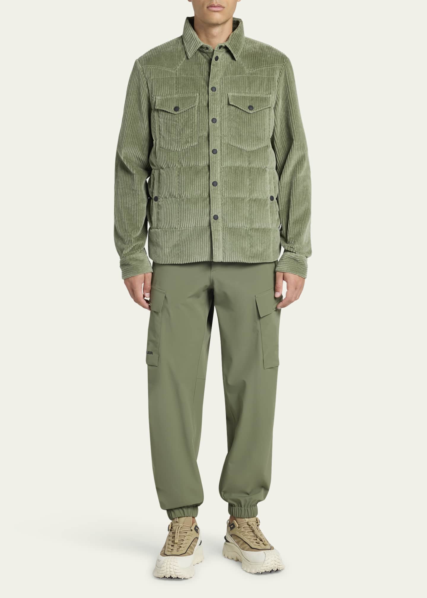 Moncler Grenoble Men's Gelt Down Corduroy Overshirt Image 2 of 5