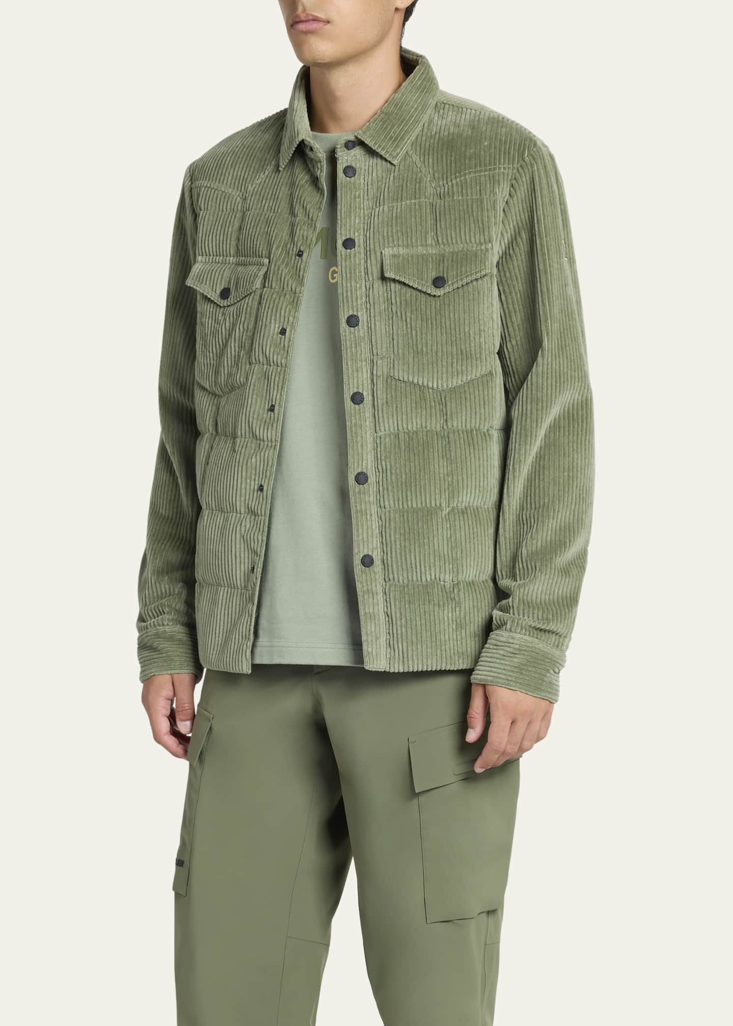 Moncler Grenoble Men's Gelt Down Corduroy Overshirt Image 4 of 5