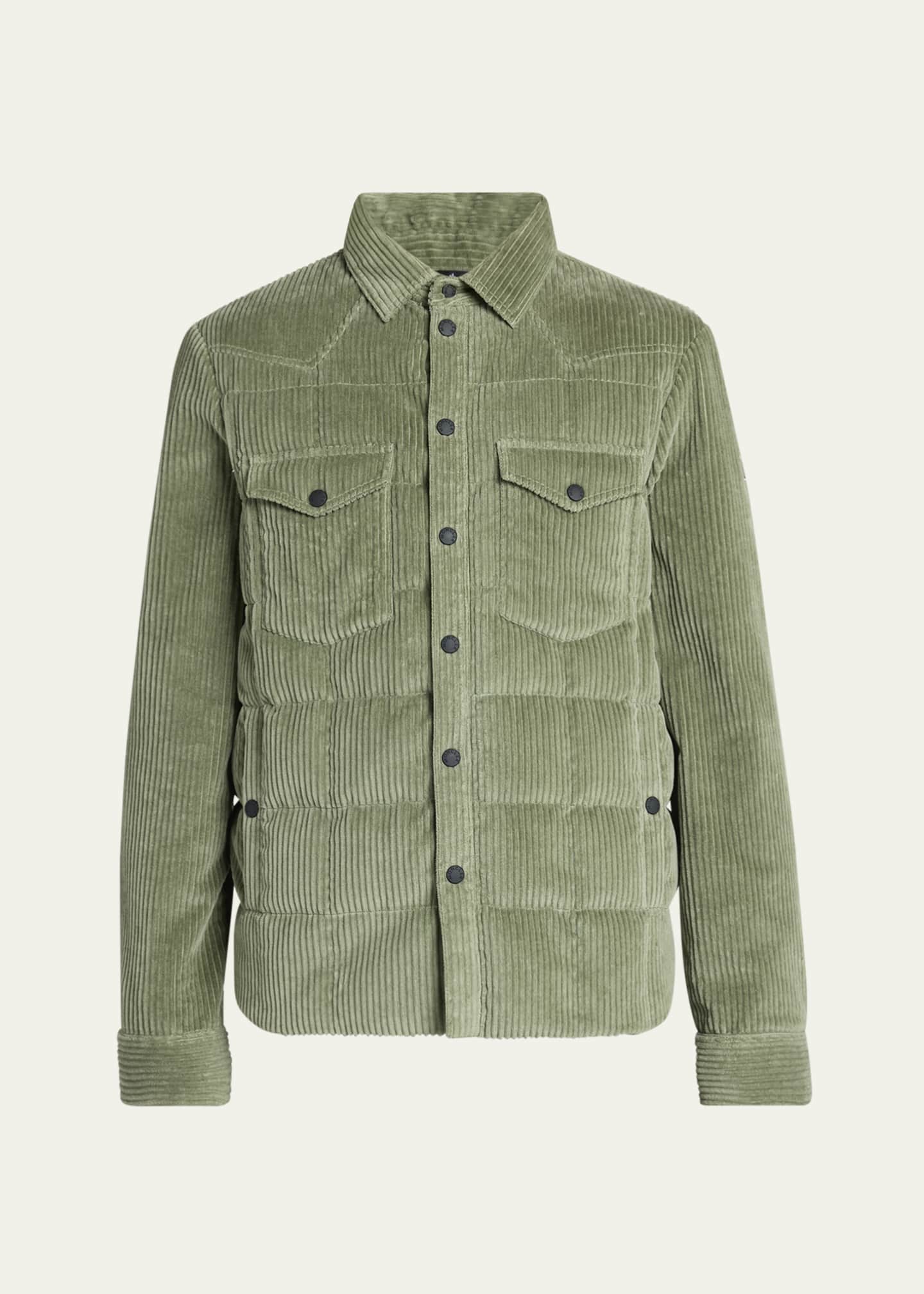 Moncler Grenoble Men's Gelt Down Corduroy Overshirt Image 1 of 5
