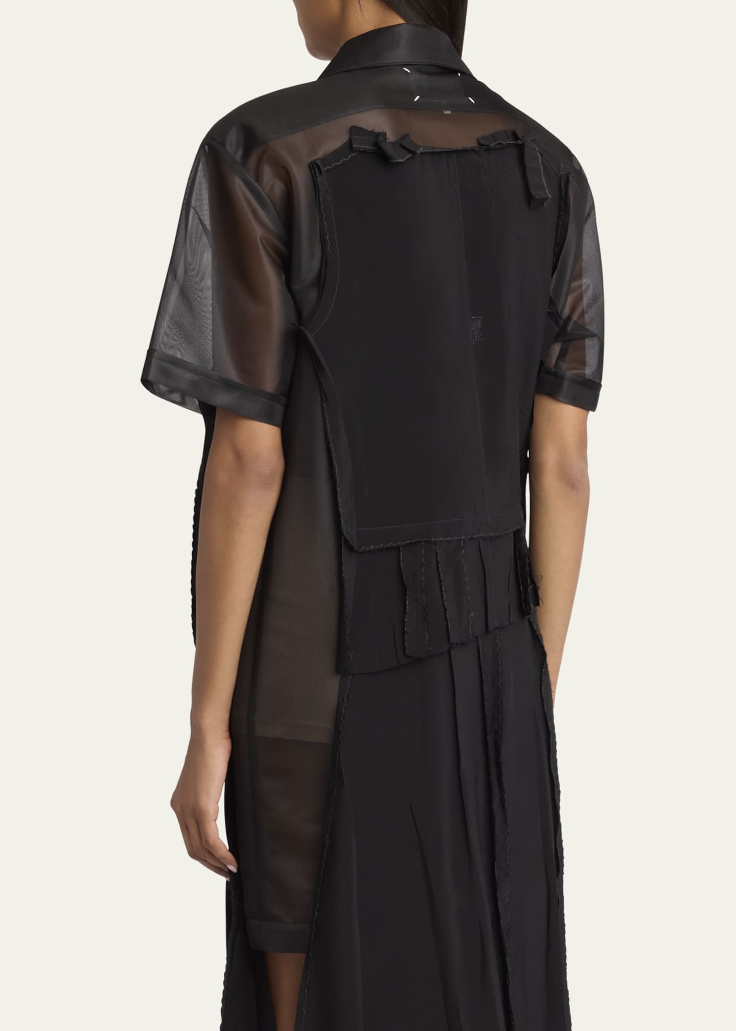Maison Margiela Deconstructed Button Down Midi Dress Image 3 of 5