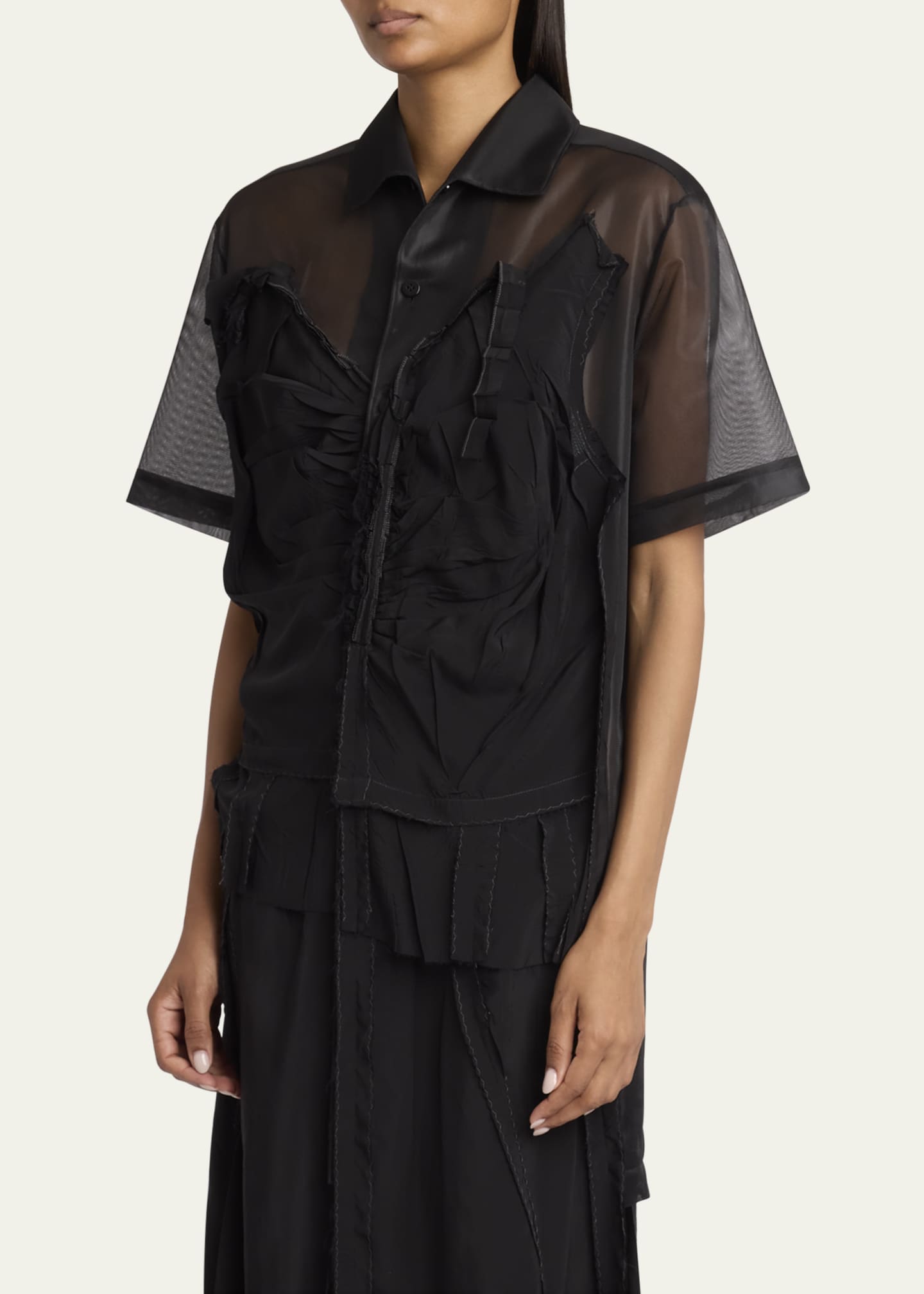 Maison Margiela Deconstructed Button Down Midi Dress Image 4 of 5