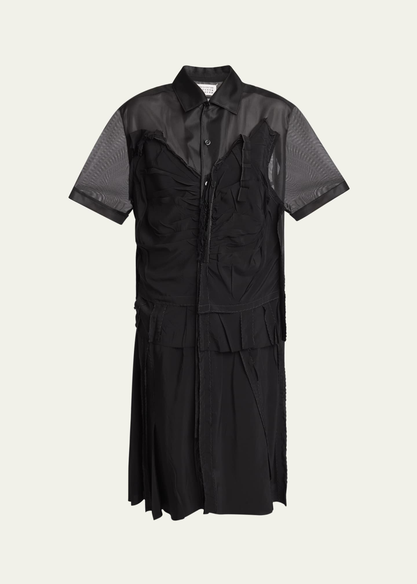 Maison Margiela Deconstructed Button Down Midi Dress Image 1 of 5