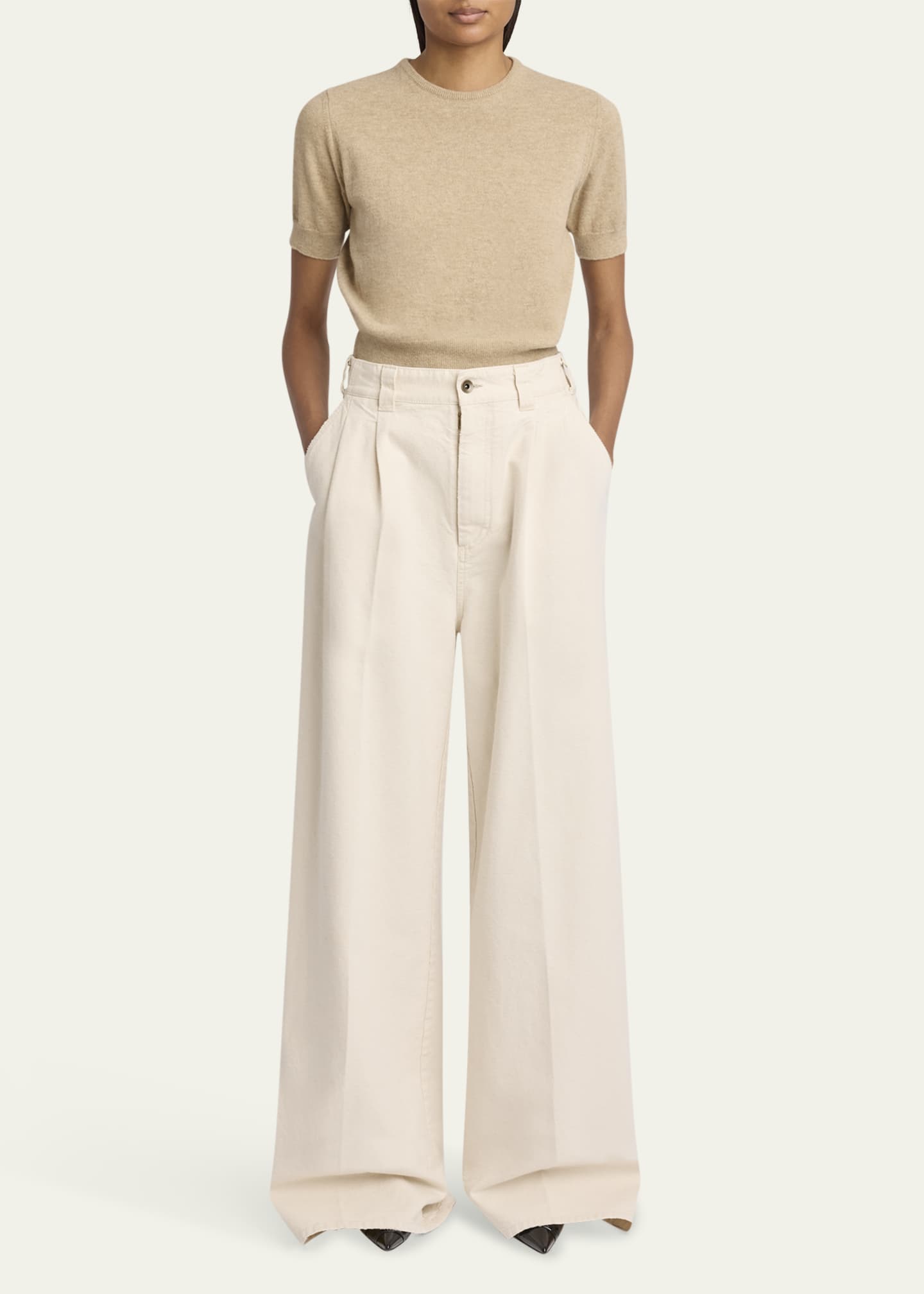 Maison Margiela Canvas Denim Wide Leg Pants Image 2 of 5
