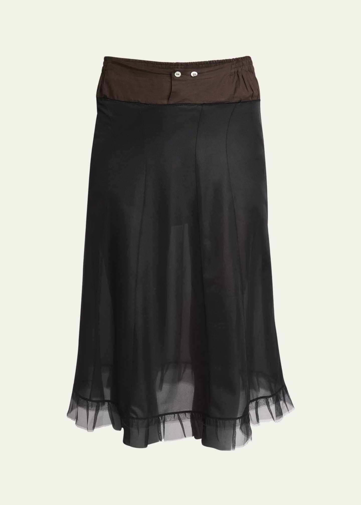 Maison Margiela Hybrid Colorblock Midi Skirt Image 1 of 5