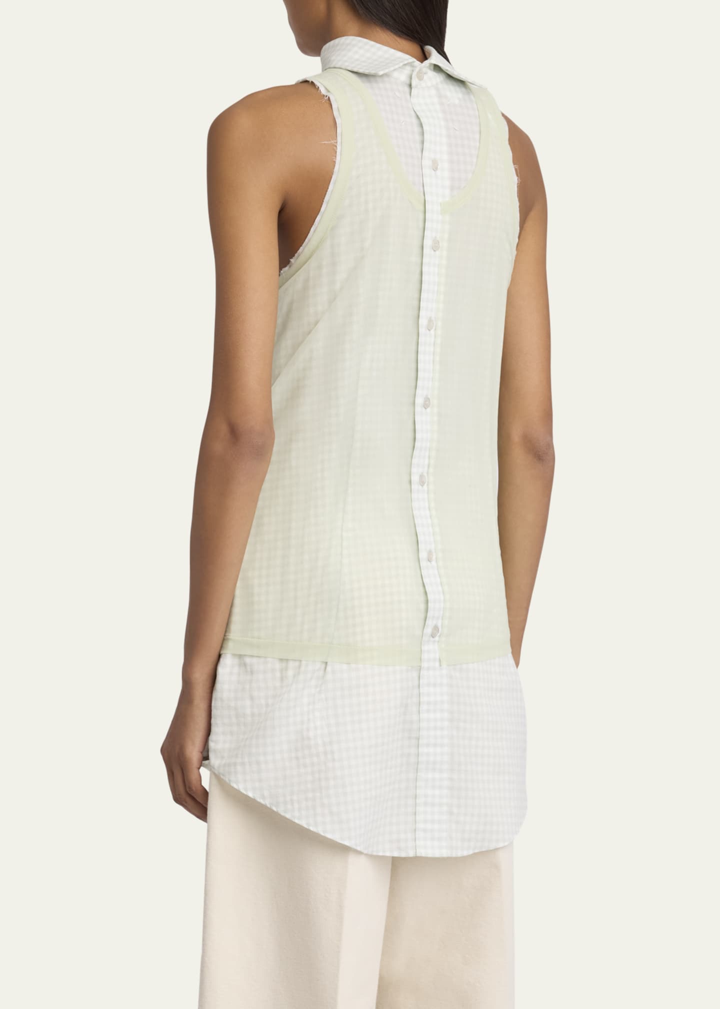 Maison Margiela Hybrid Check Tank Top Image 3 of 5