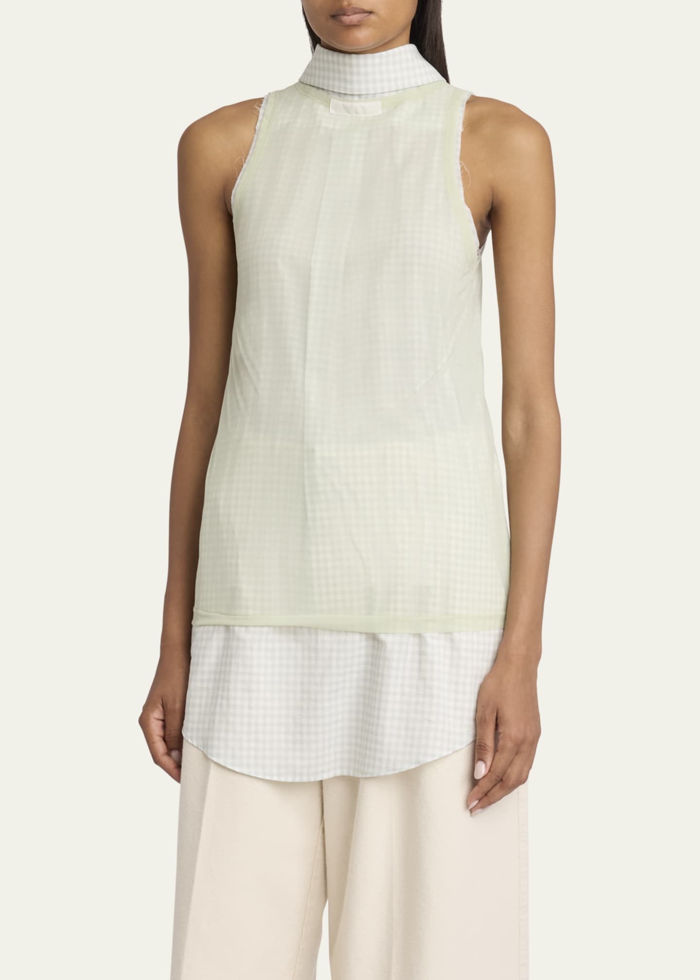 Maison Margiela Hybrid Check Tank Top Image 4 of 5