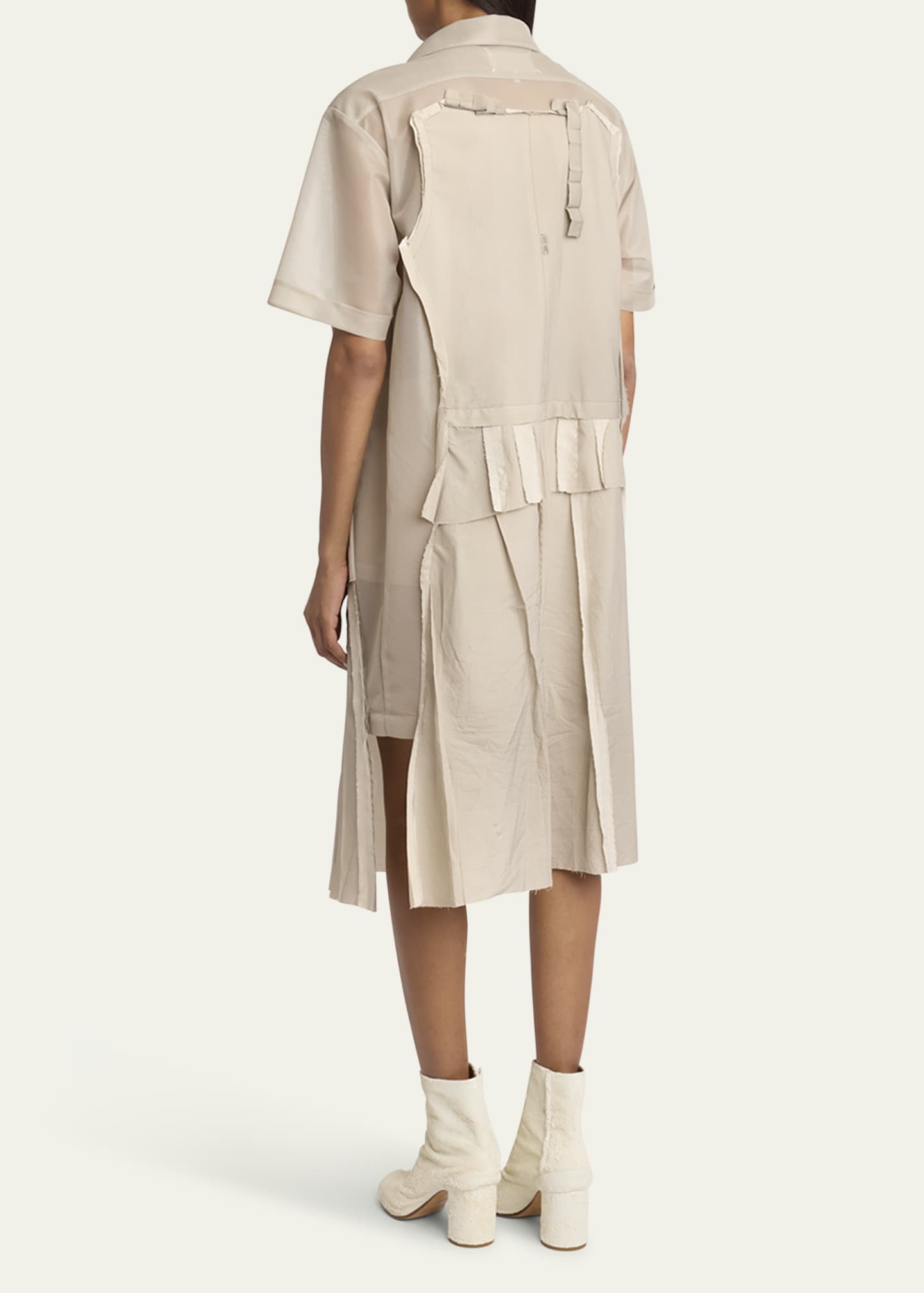 Maison Margiela Deconstructed Button Down Midi Dress Image 3 of 5