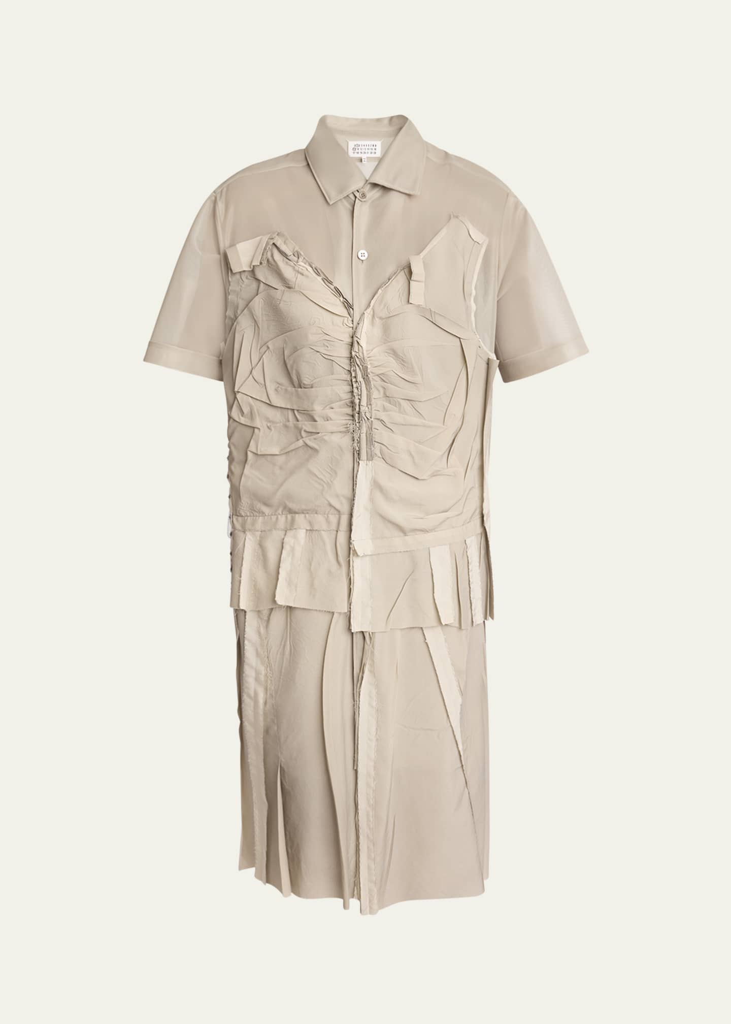 Maison Margiela Deconstructed Button Down Midi Dress Image 1 of 5
