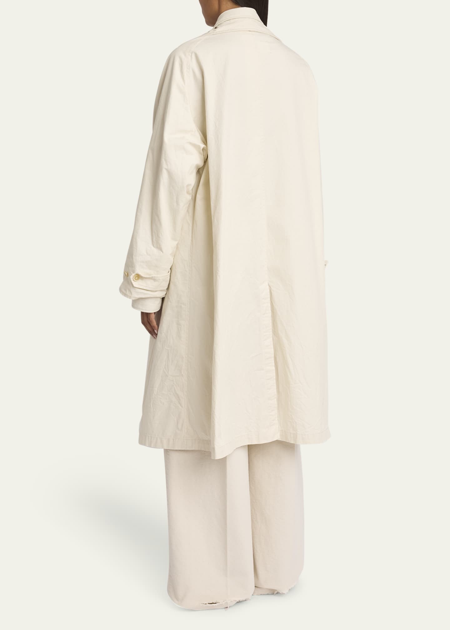 Maison Margiela Layered Cotton Dyed Twill Trench Coat Image 3 of 5