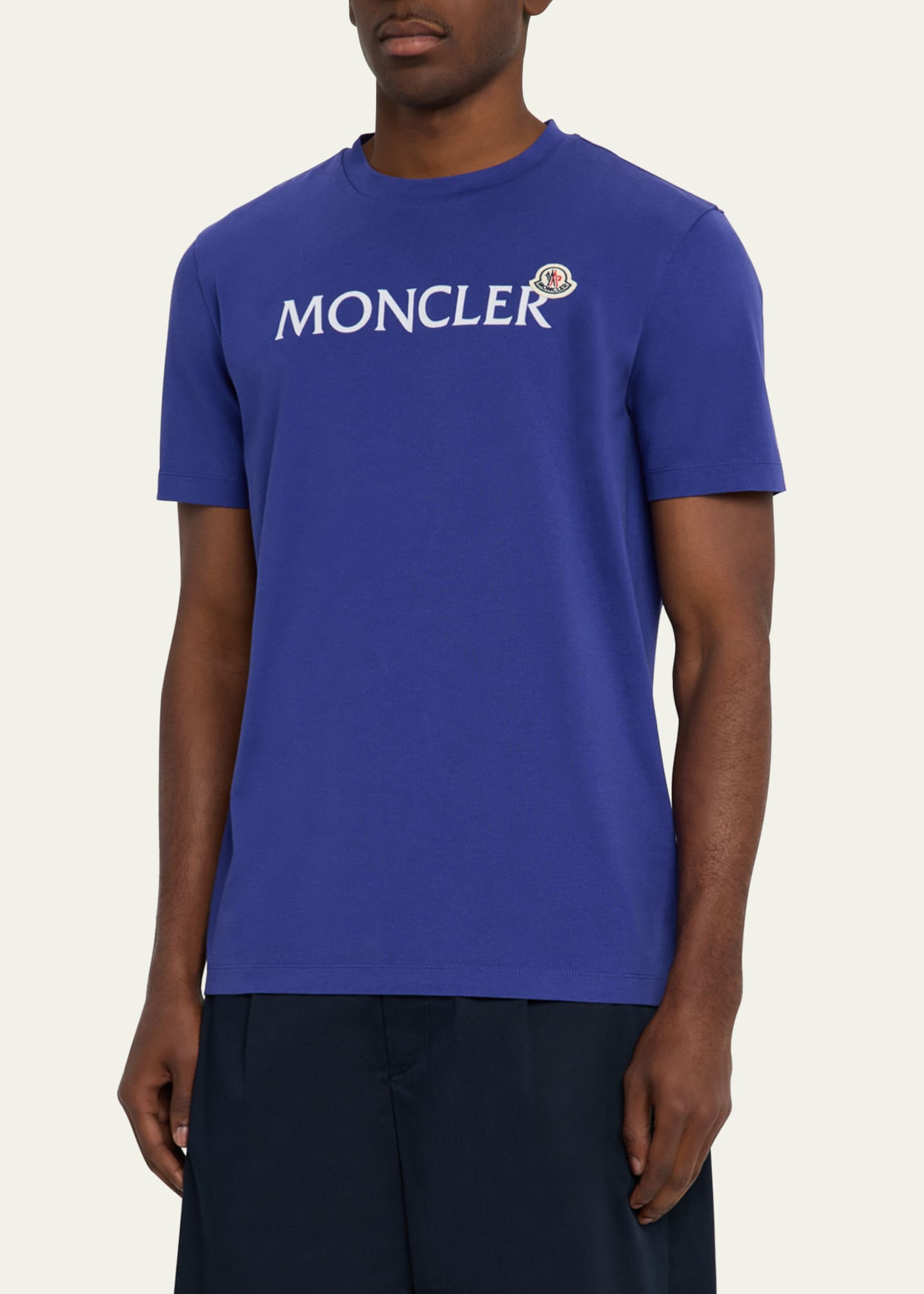 Moncler Men's Flocked Logo T-Shirt Image 4 of 5