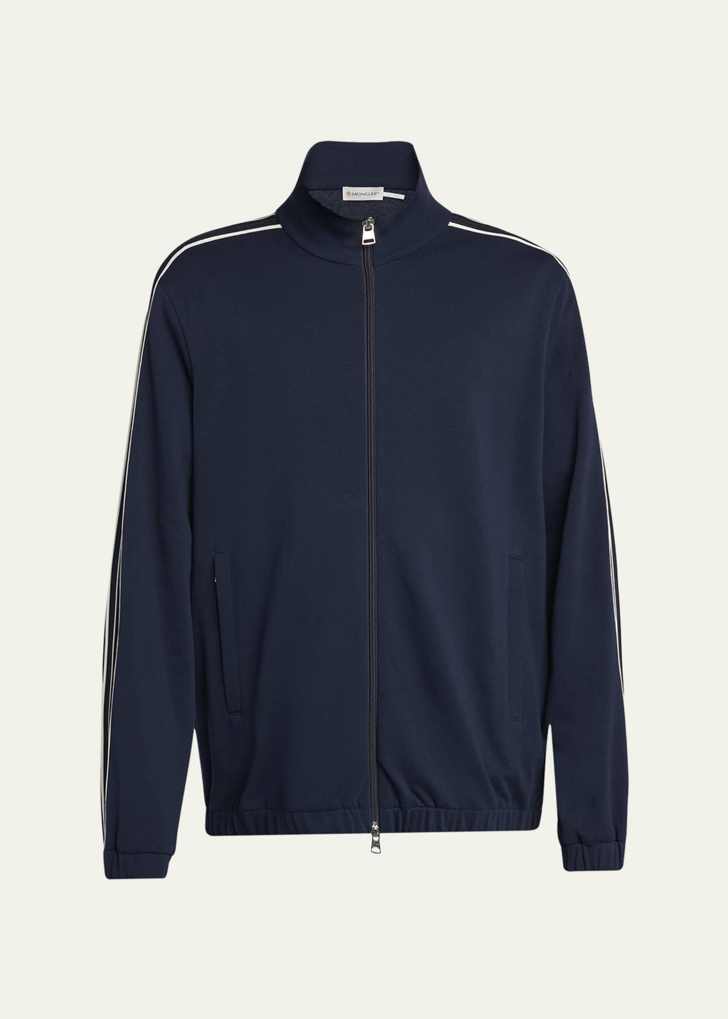 Moncler Men's Striped-Sleeve Track Jacket Image 1 of 5