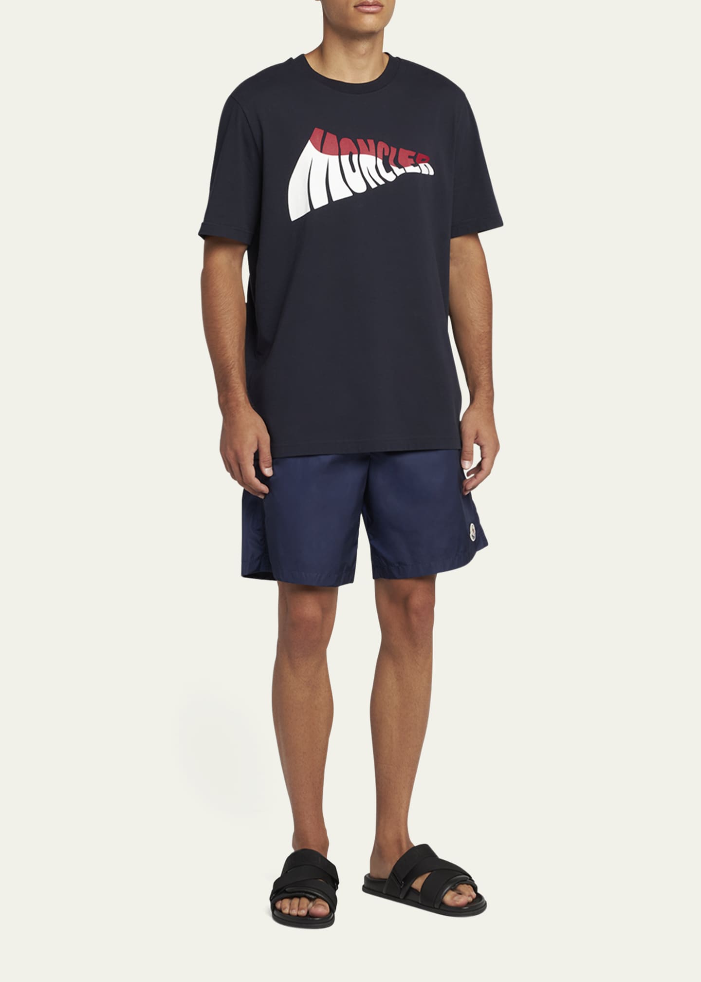 Moncler Men's Wavy Logo T-Shirt Image 2 of 5